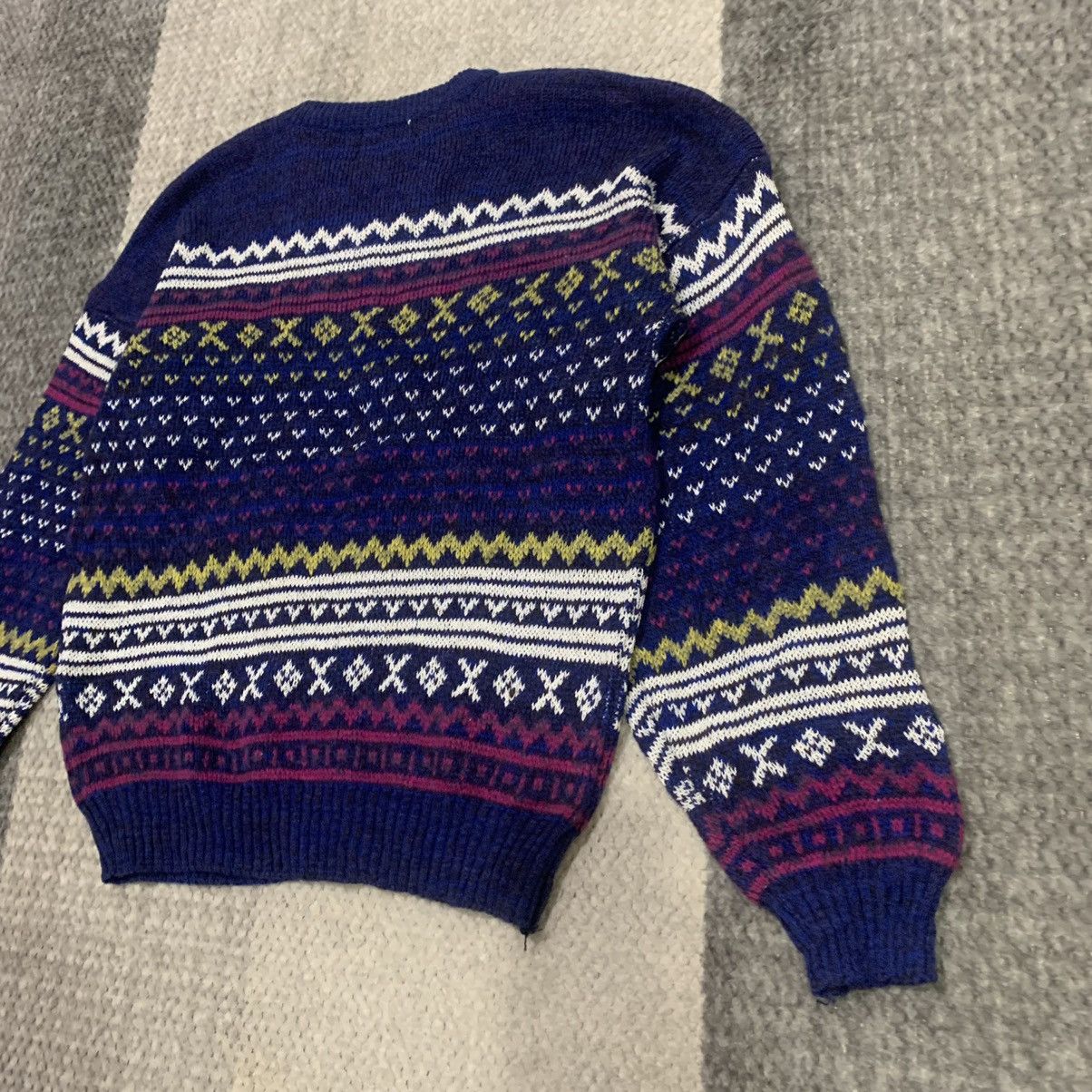 Aran Isles Knitwear × Valentino COMO VALENTINO Aran Fair Isle Pure Knitwear Pullover Sweater Size US M / EU 48-50 / 2 - 12 Thumbnail