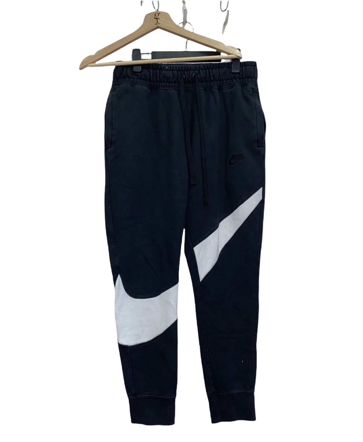 Nike Rare Streetwear Rare Design Nike Big Swoosh jogger pant drawstring Grailed