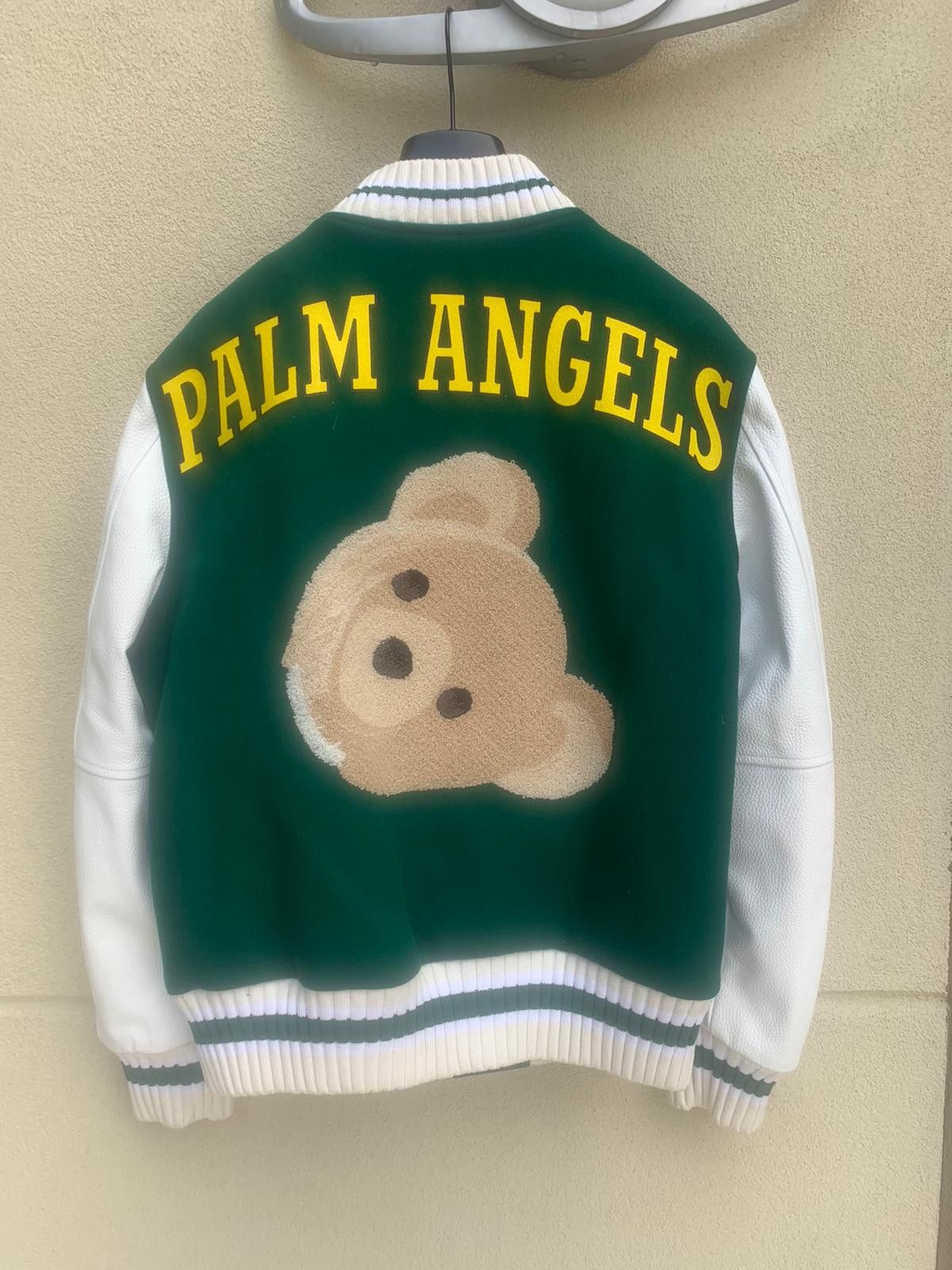 Palm angels bear varsity outlet jacket size L