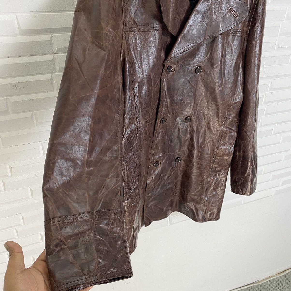 Costume National NICE DESIGN COSTUME HOMME DOUBLE BREAST LEATHER JACKET Size US S / EU 44-46 / 1 - 8 Thumbnail