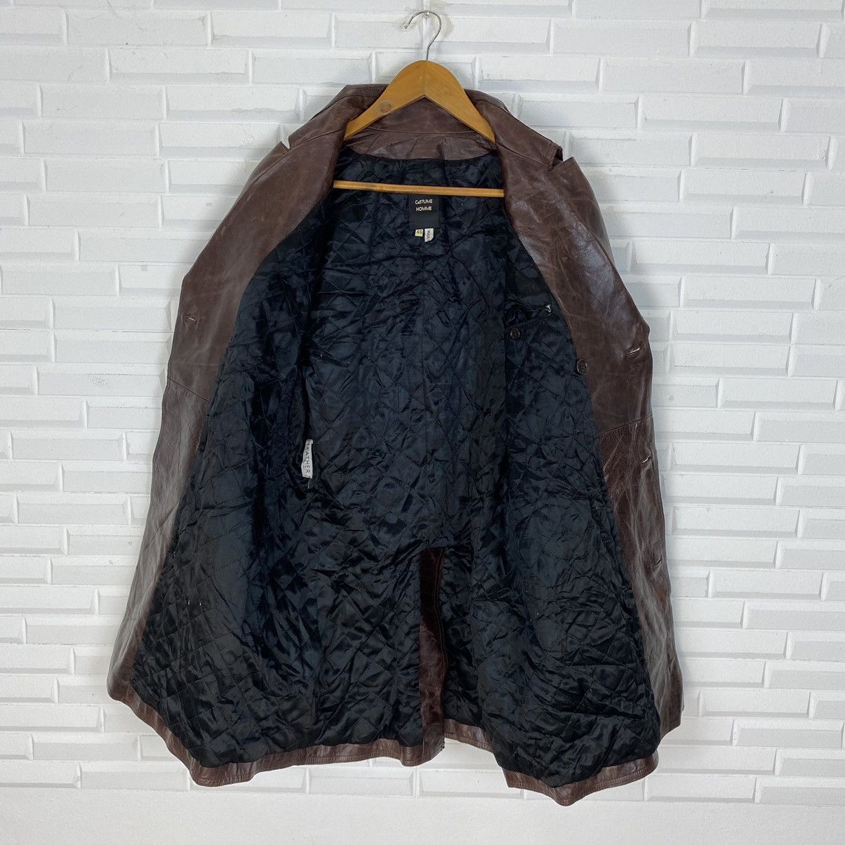 Costume National NICE DESIGN COSTUME HOMME DOUBLE BREAST LEATHER JACKET Size US S / EU 44-46 / 1 - 15 Thumbnail