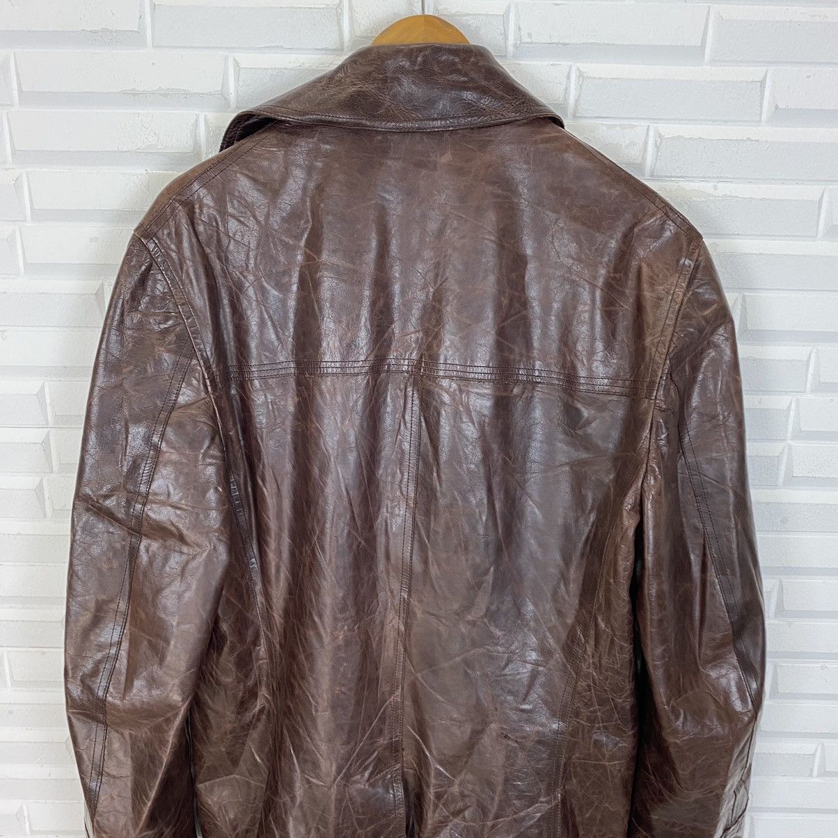 Costume National NICE DESIGN COSTUME HOMME DOUBLE BREAST LEATHER JACKET Size US S / EU 44-46 / 1 - 11 Thumbnail