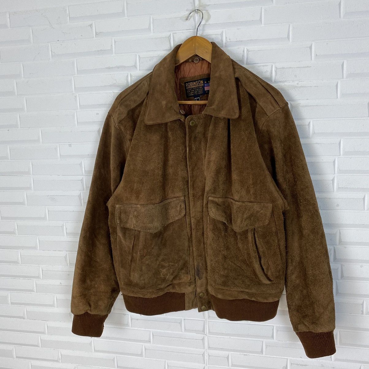 Robinson Les Bains ROBINSON FLYER JACKET SUEDE LEATHER JACKET Size US M / EU 48-50 / 2 - 4 Thumbnail