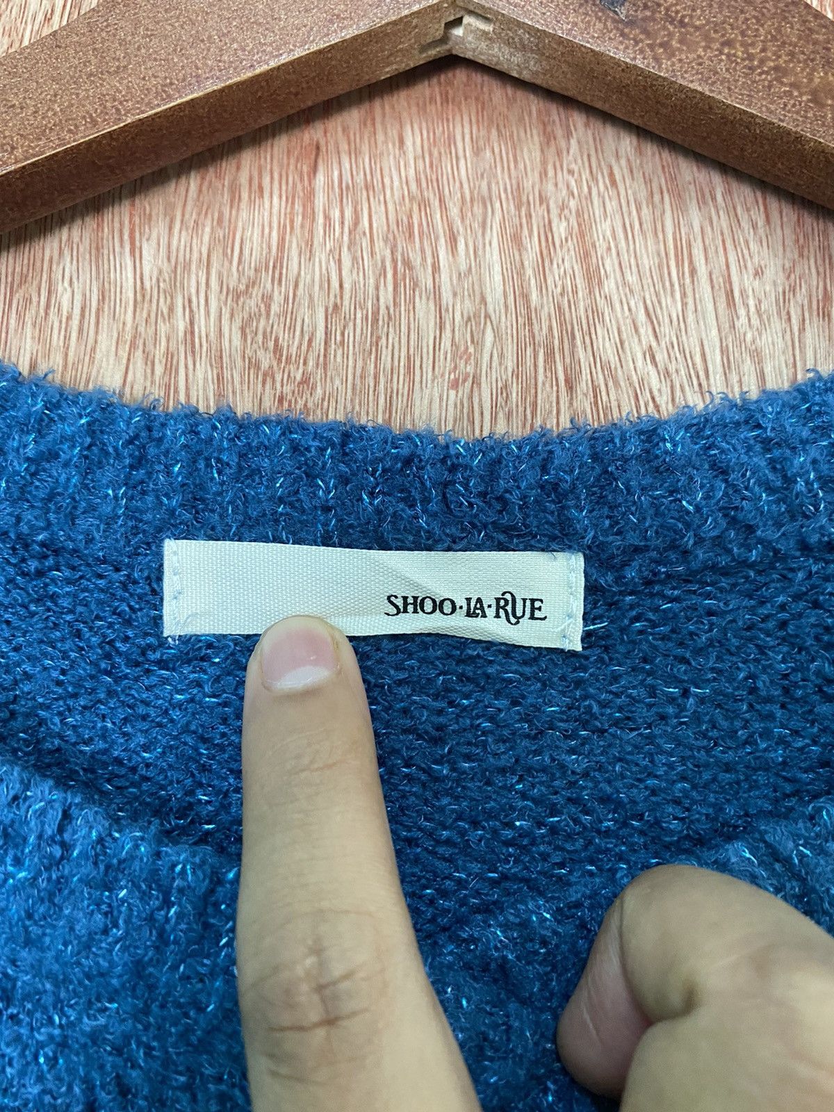 Homespun Knitwear × Japanese Brand Shoo La Rue Blue Knitwear knit Sweaters #B566 Size US L / EU 52-54 / 3 - 7 Thumbnail