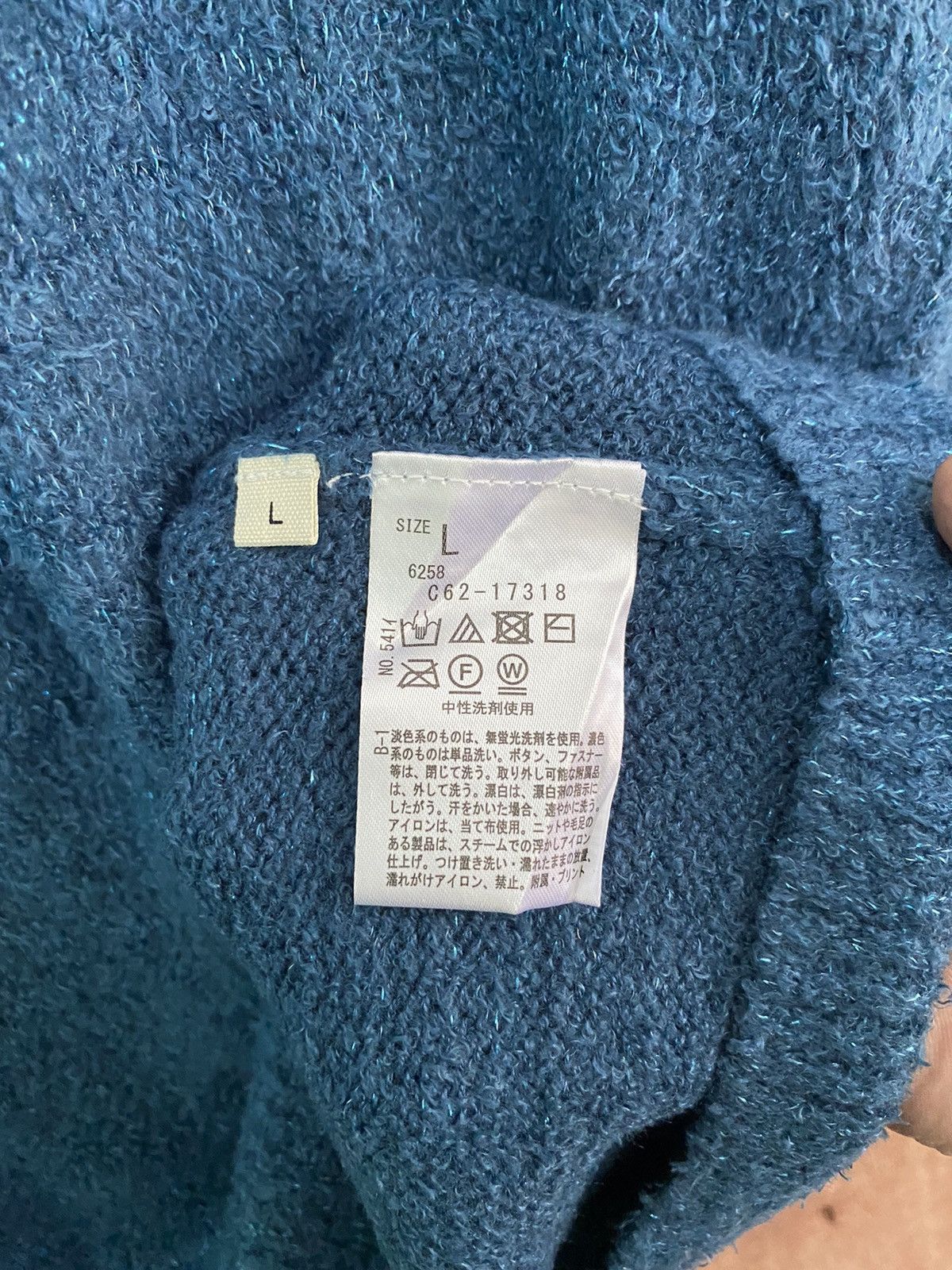 Homespun Knitwear × Japanese Brand Shoo La Rue Blue Knitwear knit Sweaters #B566 Size US L / EU 52-54 / 3 - 8 Thumbnail