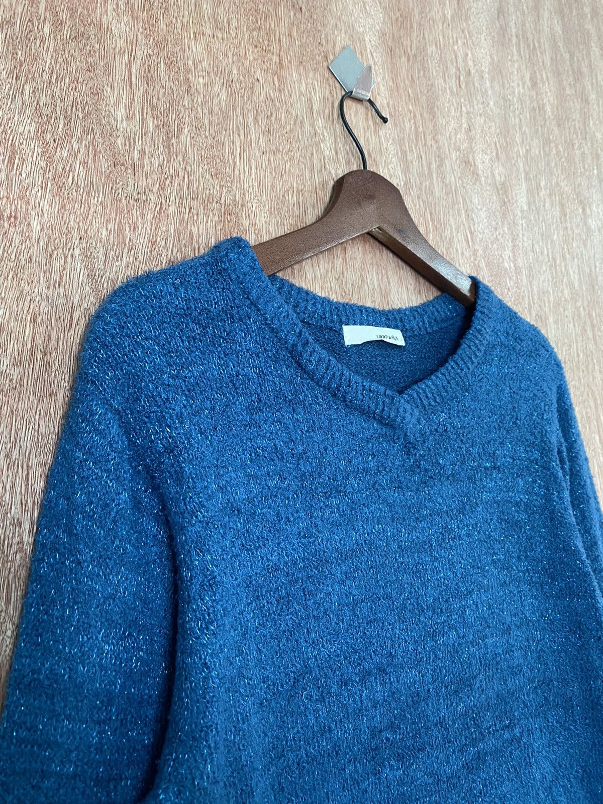 Homespun Knitwear × Japanese Brand Shoo La Rue Blue Knitwear knit Sweaters #B566 Size US L / EU 52-54 / 3 - 5 Thumbnail