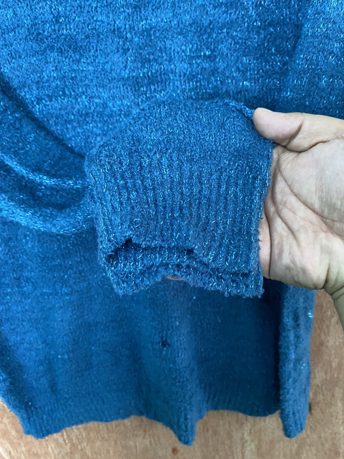 Homespun Knitwear × Japanese Brand Shoo La Rue Blue Knitwear knit Sweaters #B566 Size US L / EU 52-54 / 3 - 9 Thumbnail