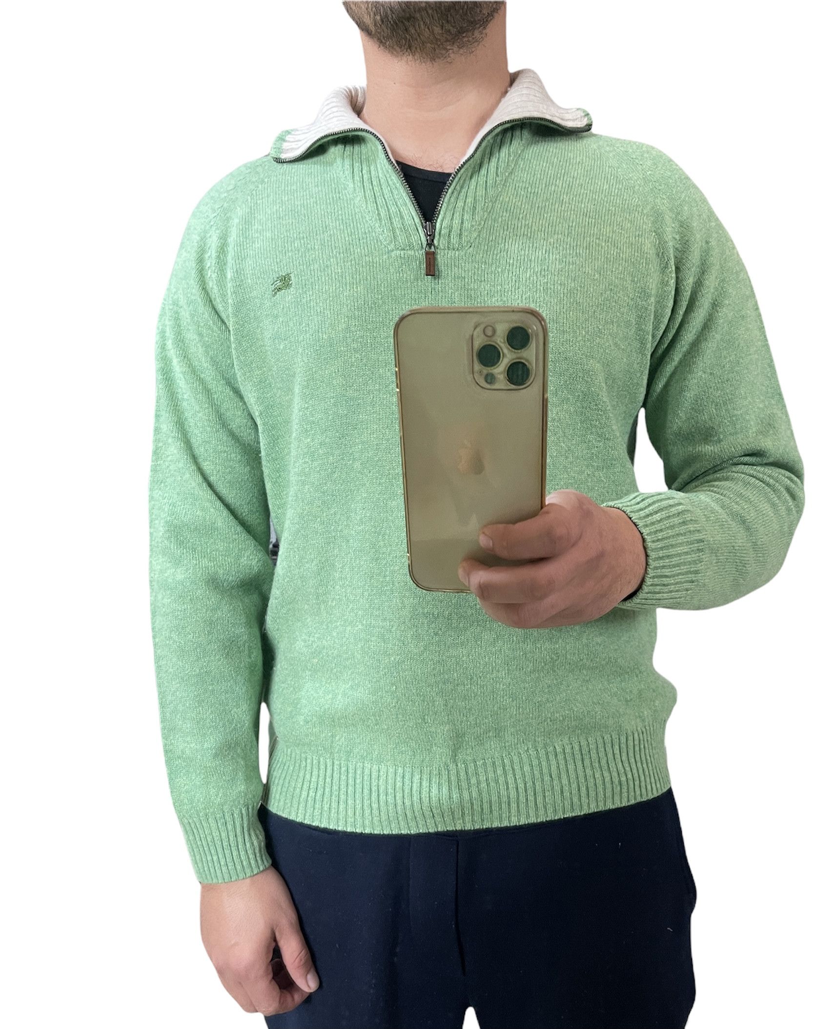 Burberry 🔥 Jumper sweater wool burberry half zip up size L Size US L / EU 52-54 / 3 - 1 Thumbnail