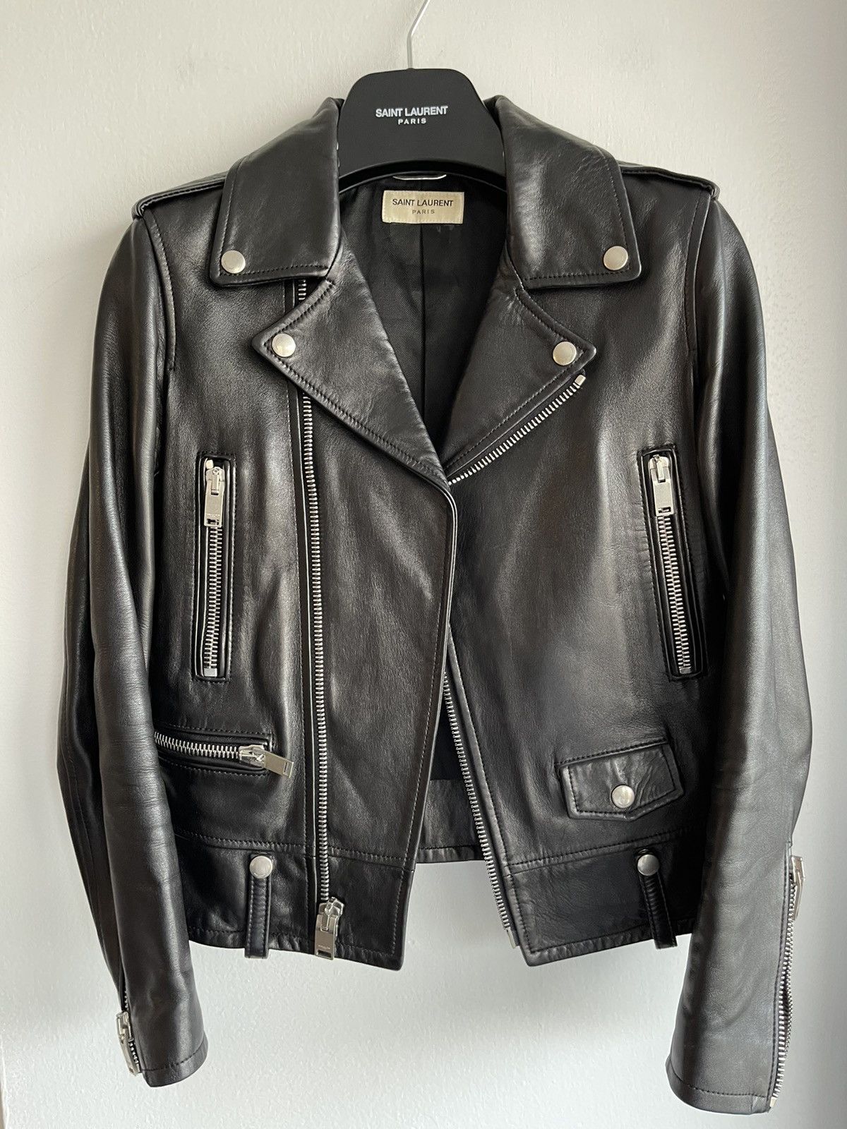 Saint Laurent Paris SLP SS14 1/1 RUNWAY SAMPLE L01 Leather Moto Jacket ...