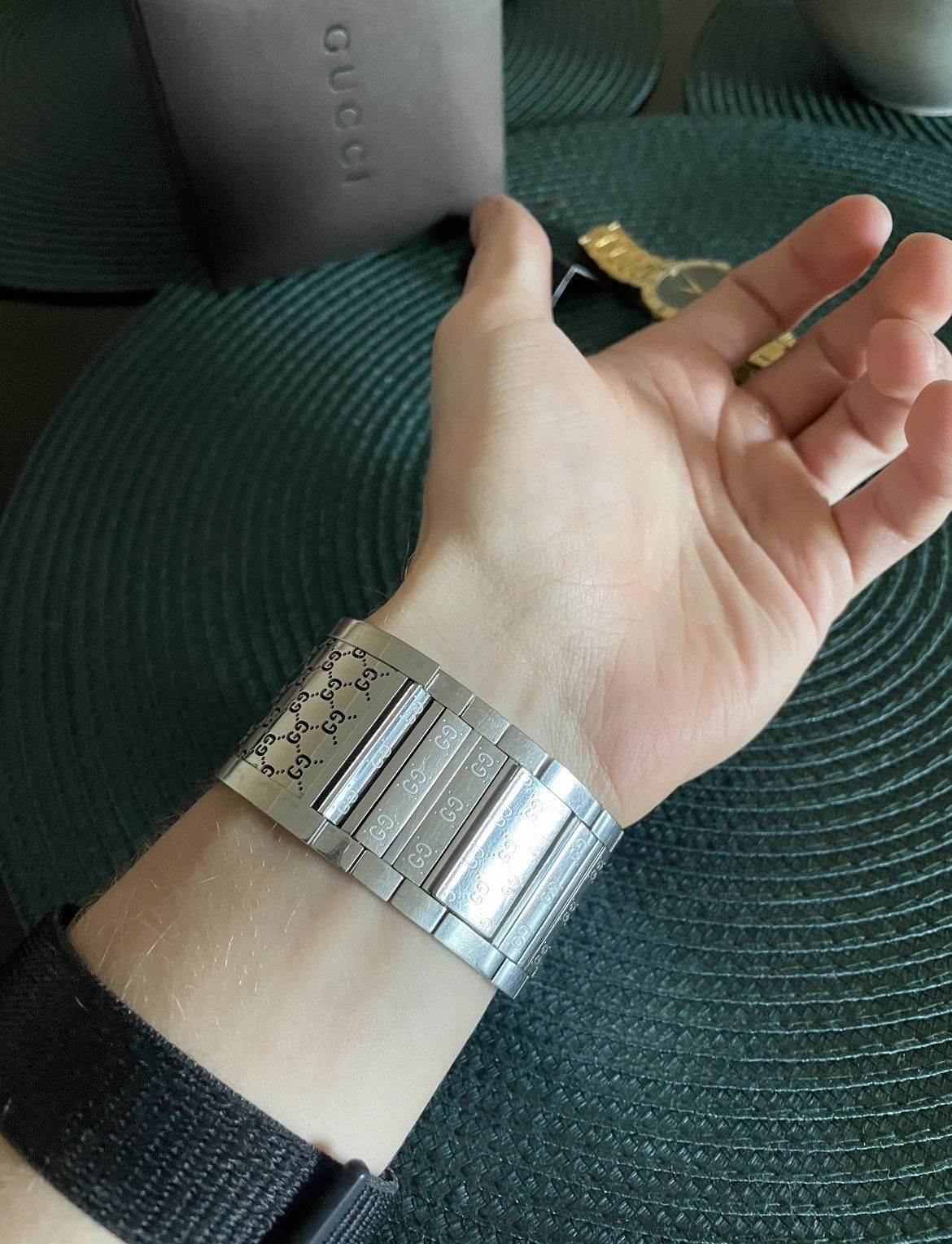 Gucci × Vintage Gucci monogram silver watch Size ONE SIZE - 3 Thumbnail