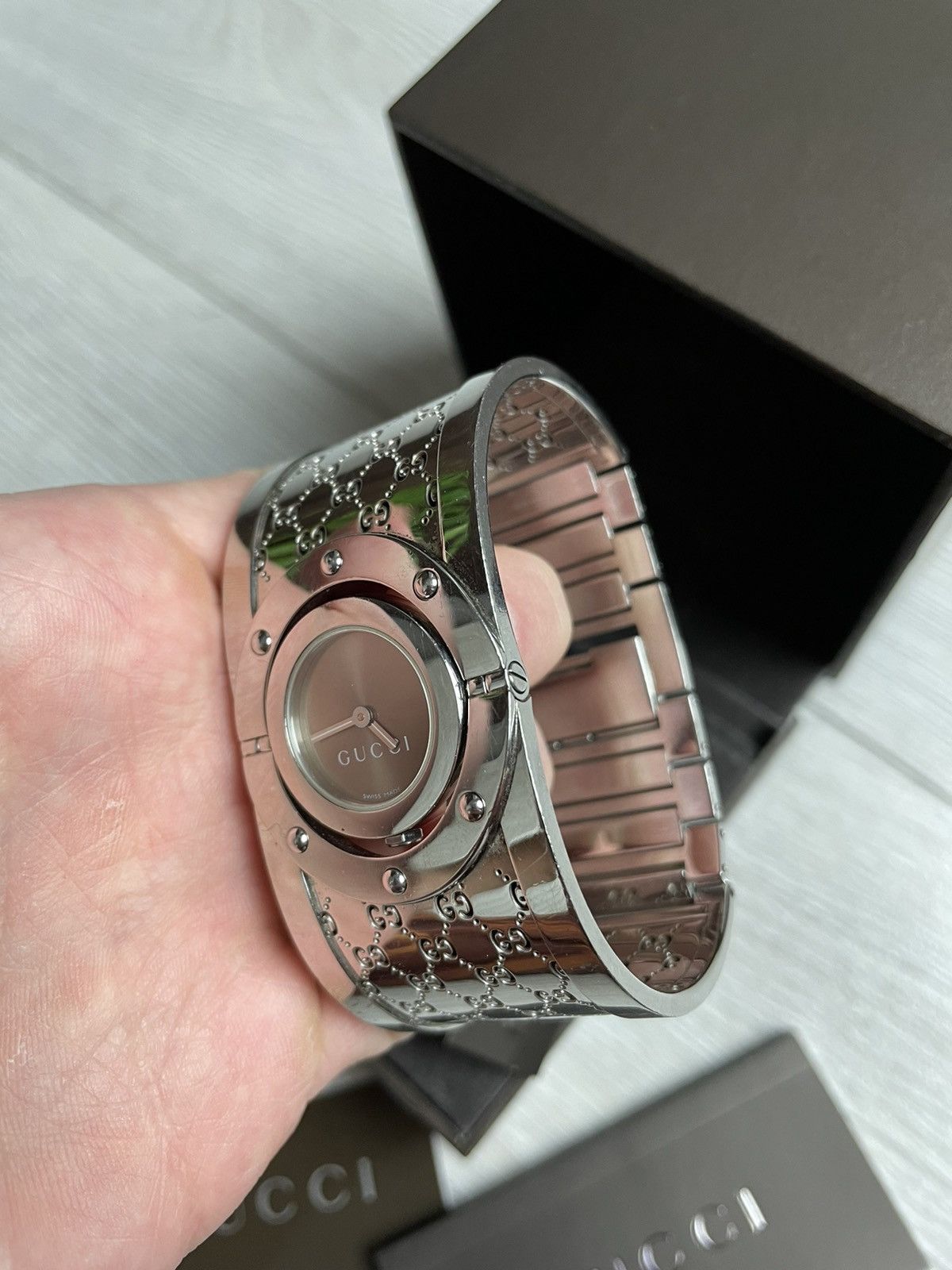 Gucci × Vintage Gucci monogram silver watch Size ONE SIZE - 5 Thumbnail
