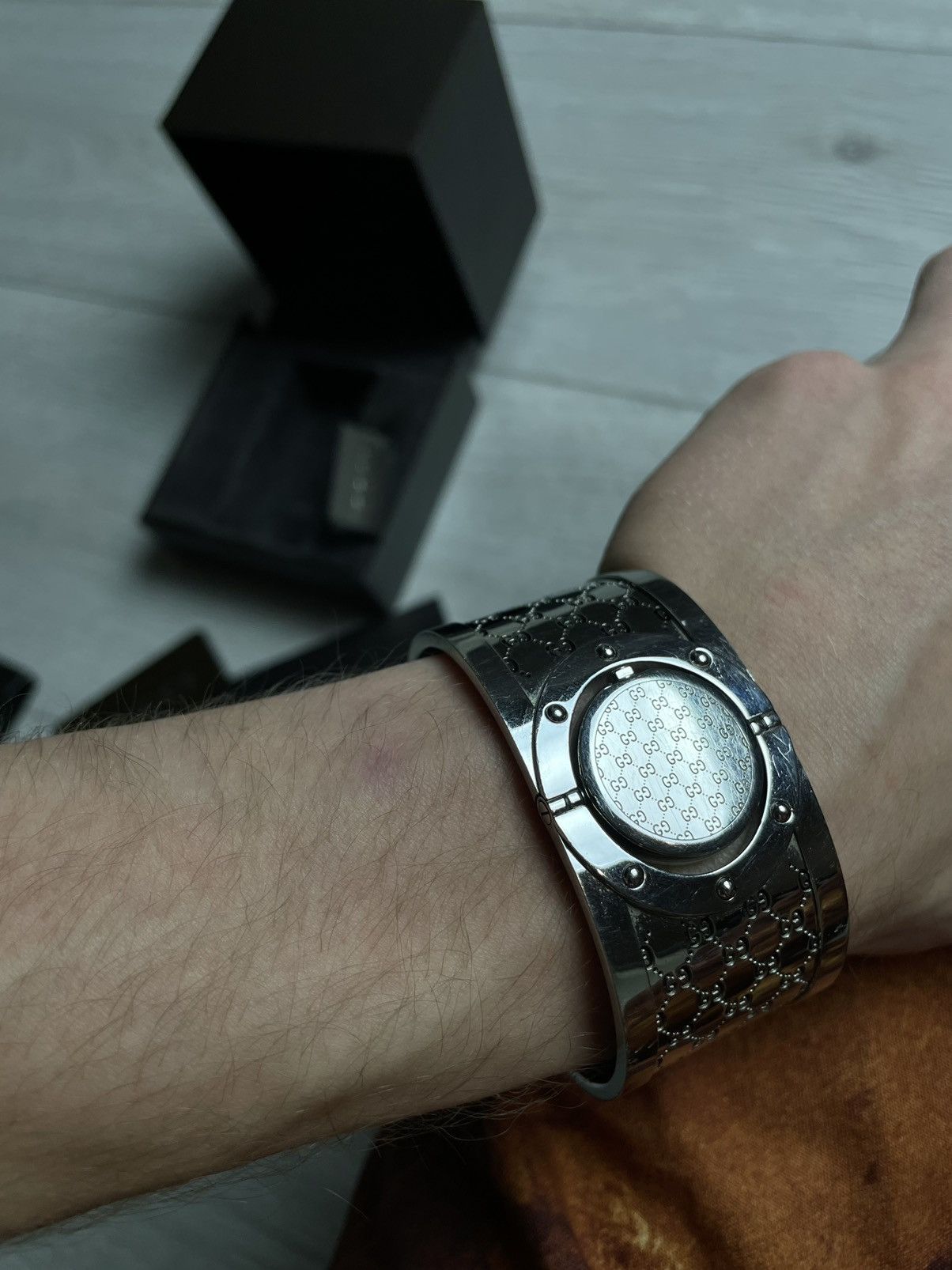 Gucci × Vintage Gucci monogram silver watch Size ONE SIZE - 9 Thumbnail