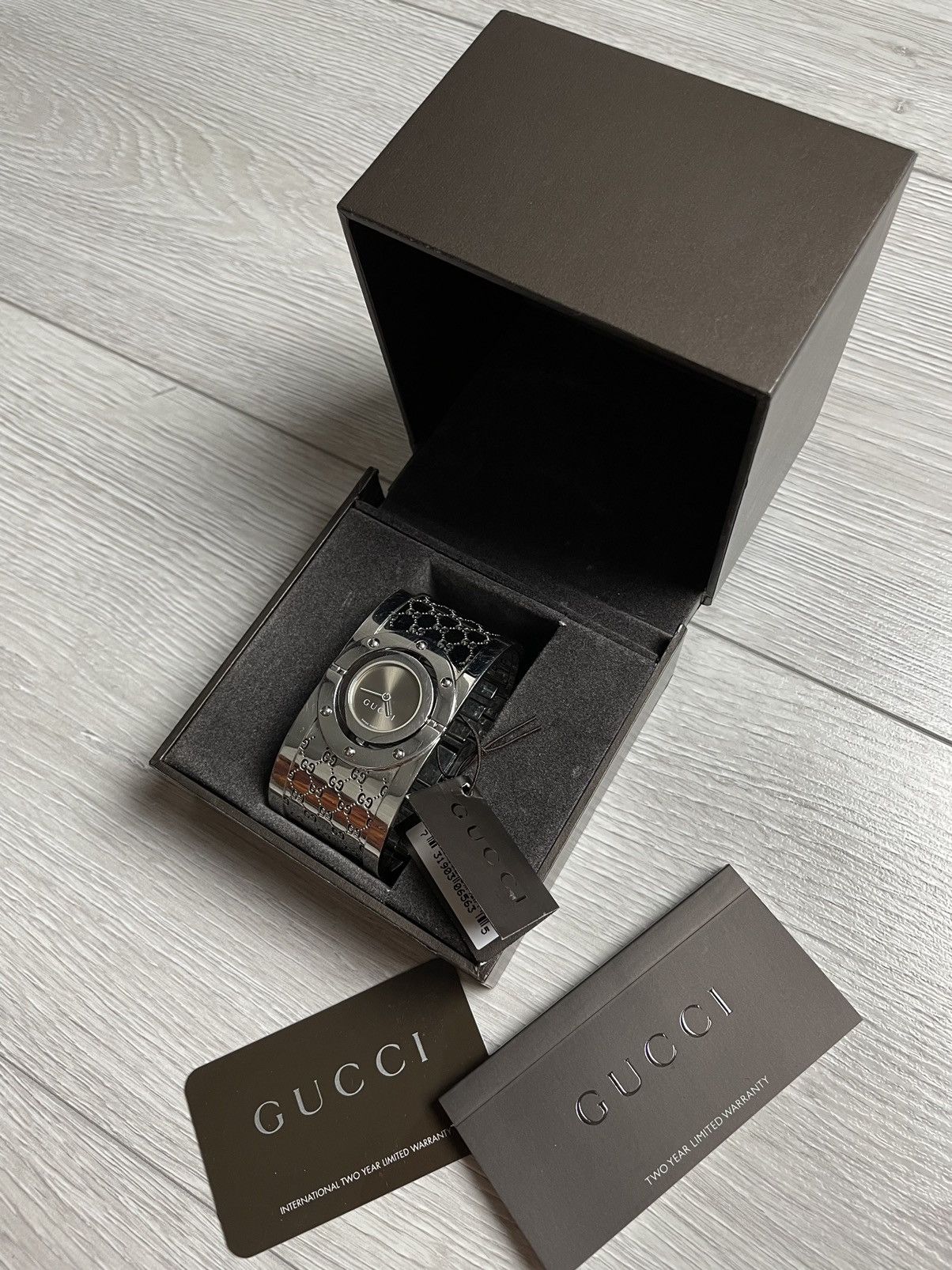 Gucci × Vintage Gucci monogram silver watch Size ONE SIZE - 1 Thumbnail