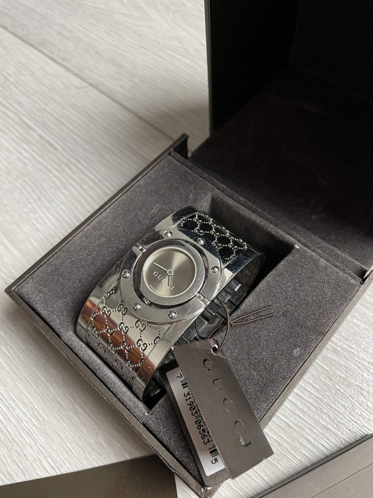 Gucci × Vintage Gucci monogram silver watch Size ONE SIZE - 4 Thumbnail