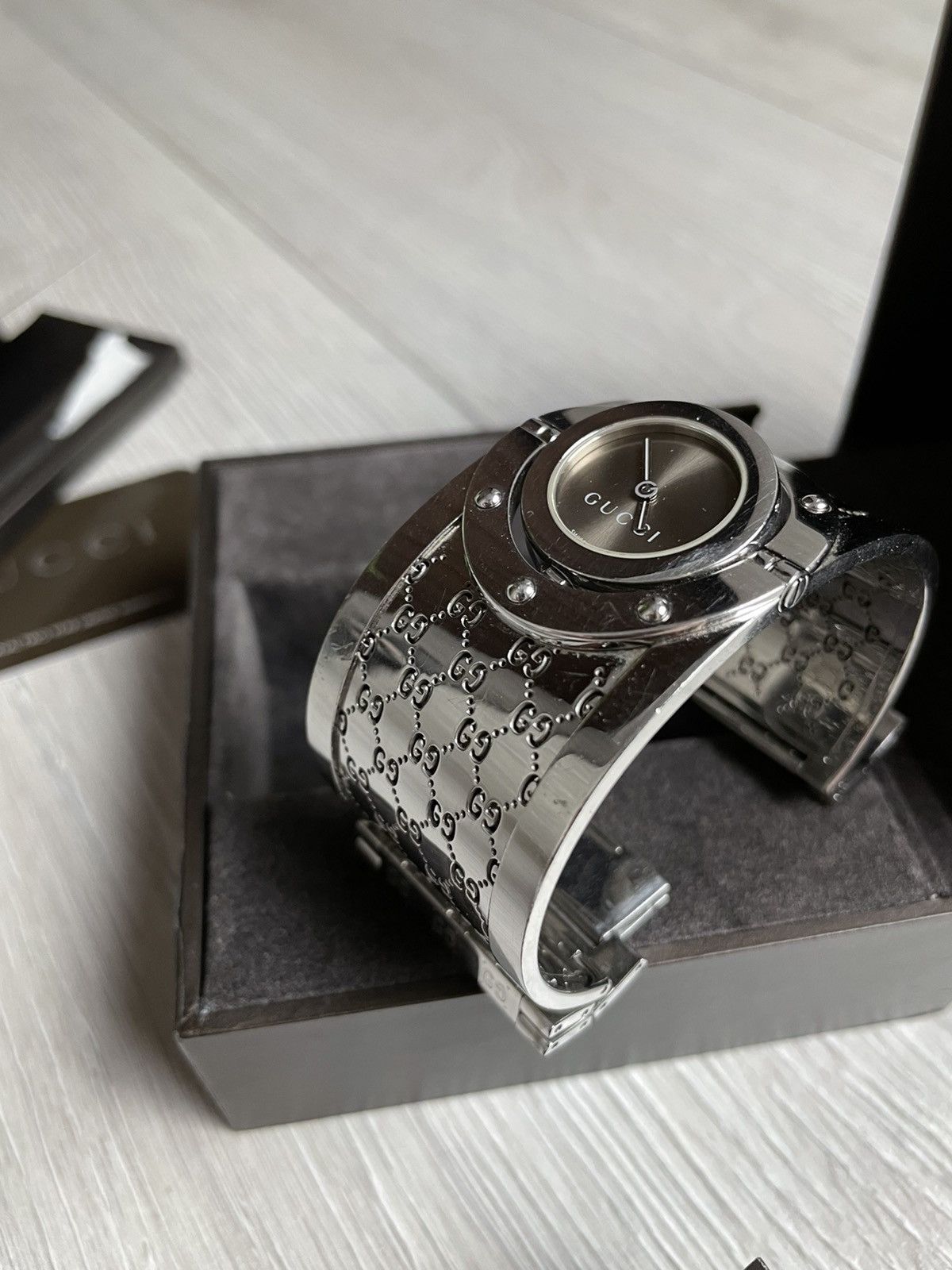 Gucci × Vintage Gucci monogram silver watch Size ONE SIZE - 14 Thumbnail