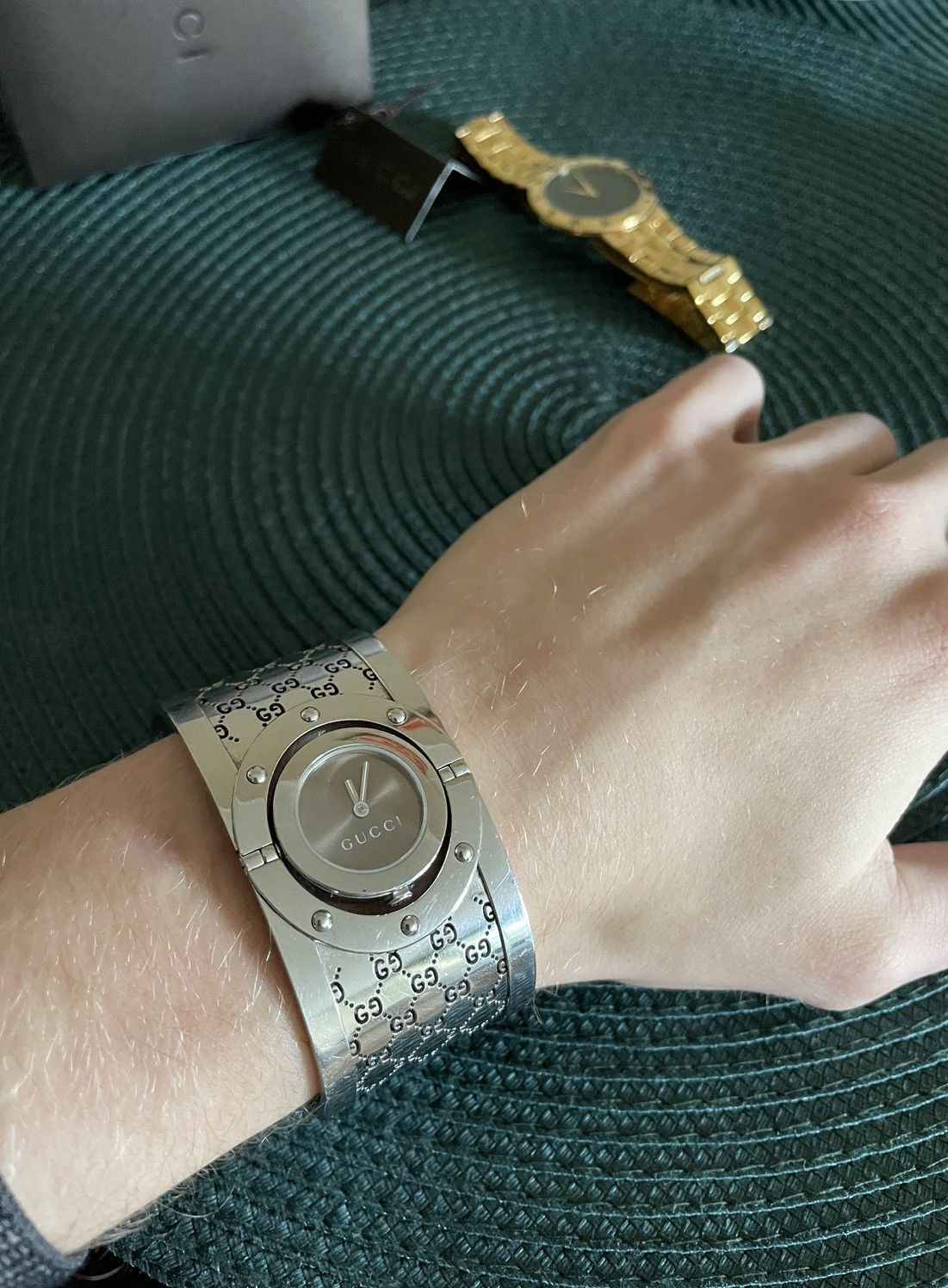 Gucci × Vintage Gucci monogram silver watch Size ONE SIZE - 2 Thumbnail