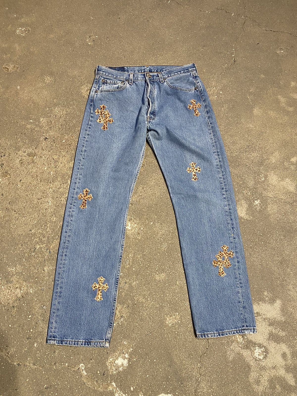 Chrome Hearts Chrome Hearts Leopard Patch Denim Jeans 