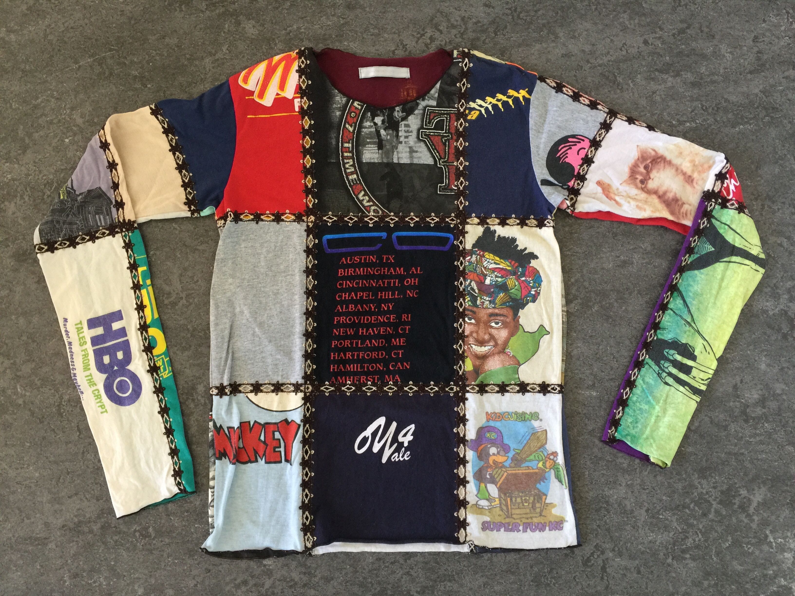 Number (N)ine Number (N)ine Long Sleeve Patchwork T-shirt | Grailed