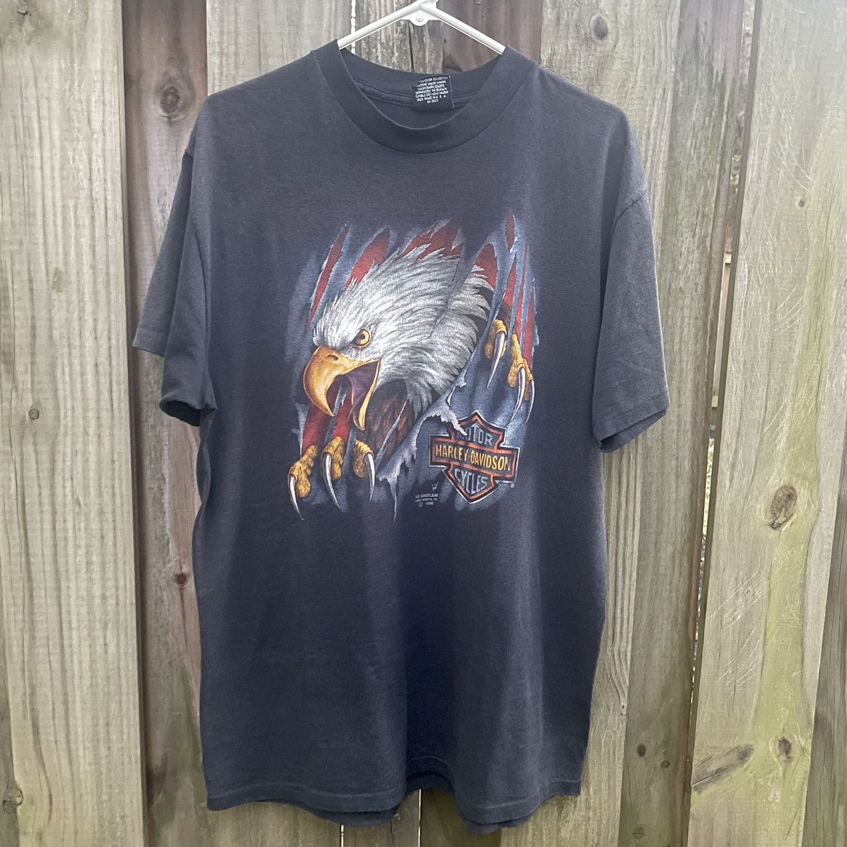 Vintage Harley Davidson 3D emblem Eagle Ripping shirt 1990 XL | Grailed