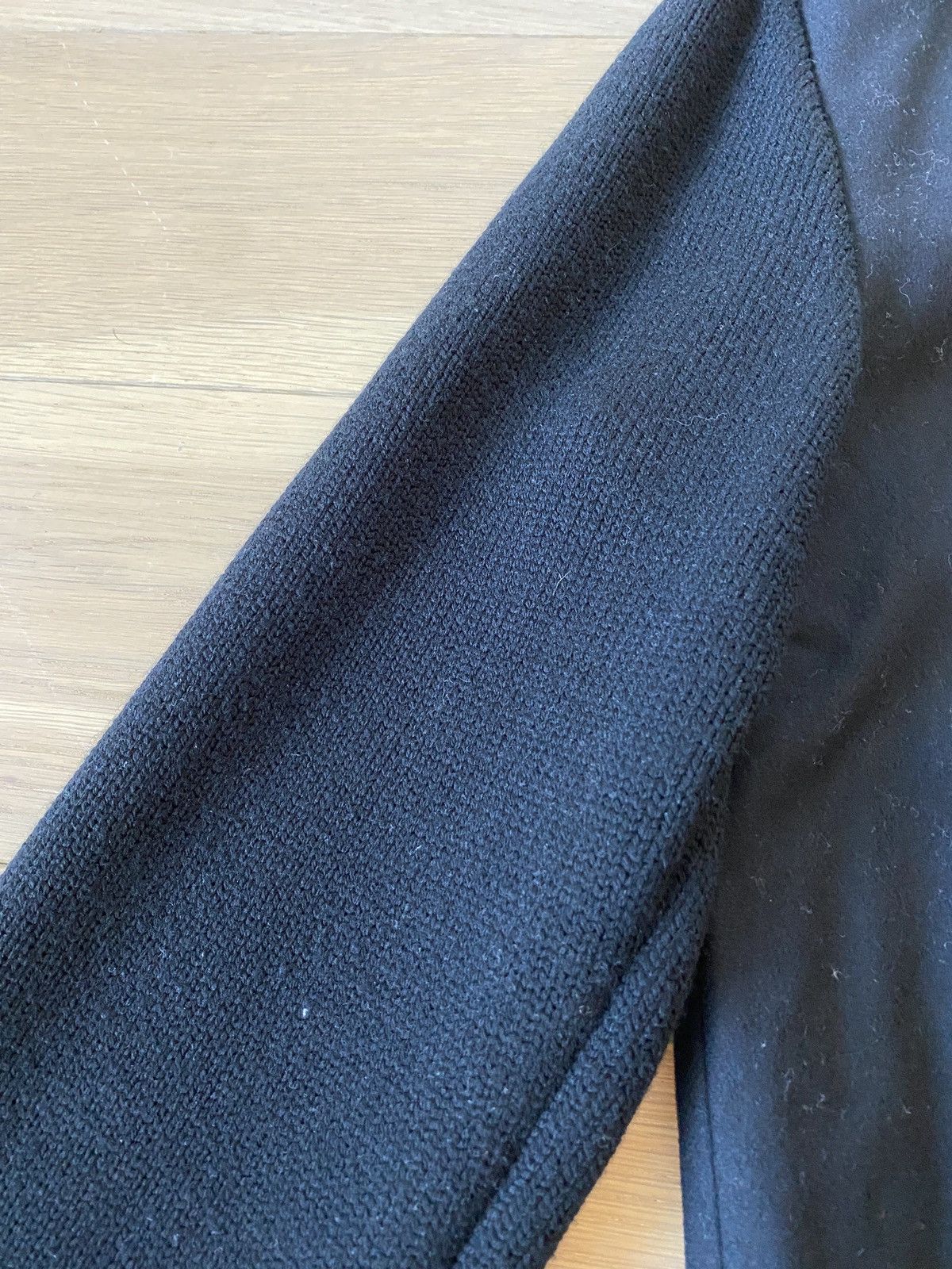 Adidas Y-3 Black Wool Bomber with Knit Sleeves Size US XS / EU 42 / 0 - 4 Thumbnail