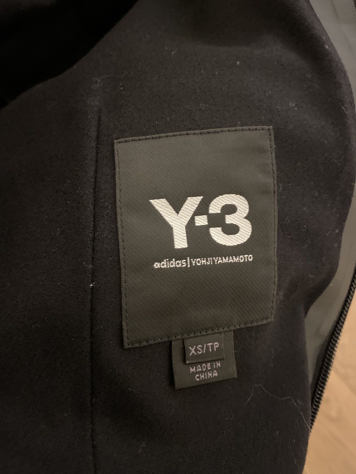 Adidas Y-3 Black Wool Bomber with Knit Sleeves Size US XS / EU 42 / 0 - 8 Thumbnail