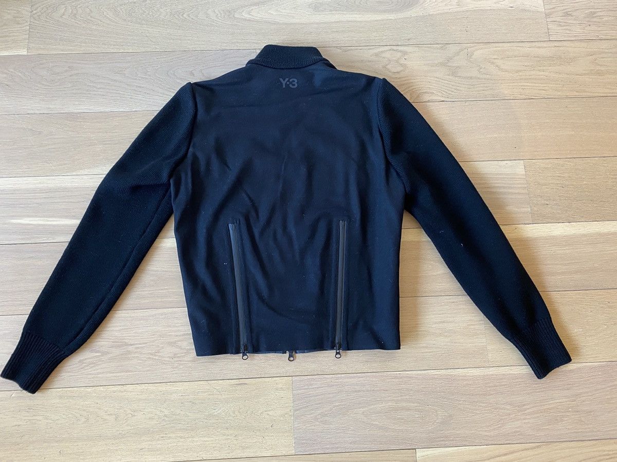 Adidas Y-3 Black Wool Bomber with Knit Sleeves Size US XS / EU 42 / 0 - 5 Thumbnail