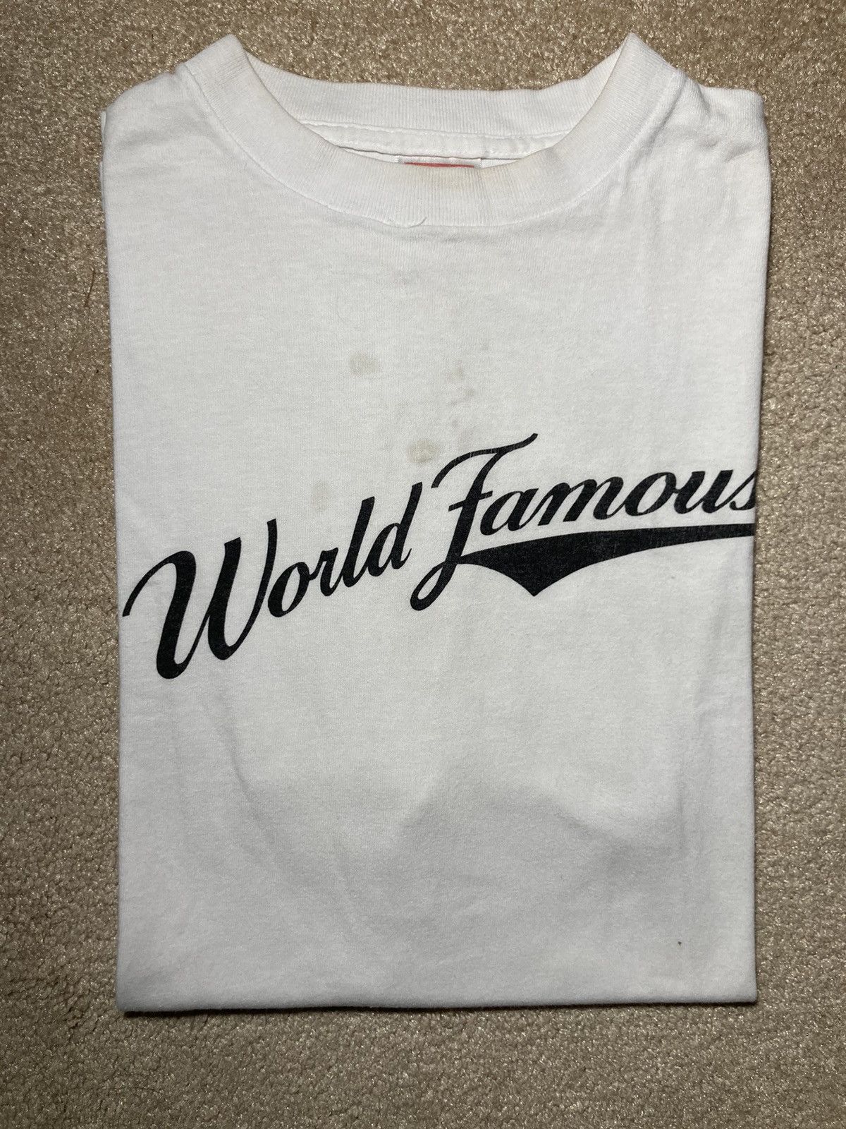 Supreme World Famous retailer White Tee Size Large