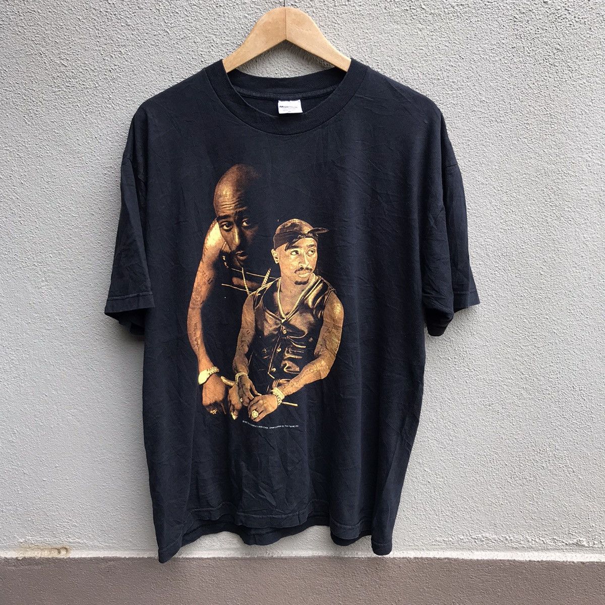 Image of Rap Tees x Vintage 90's Tupac Shakur Raptee Hiphop Snoop Dog Dr Dre in Black, Men's (Size XL)