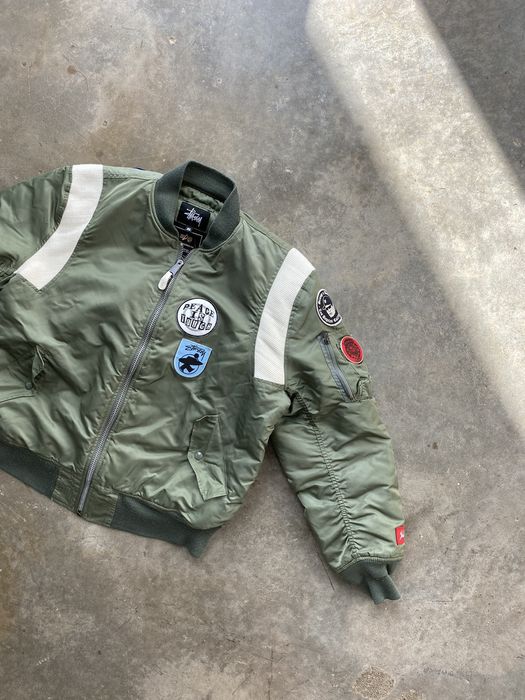 STUSSY × ALPHA MA-1 25th L Size-