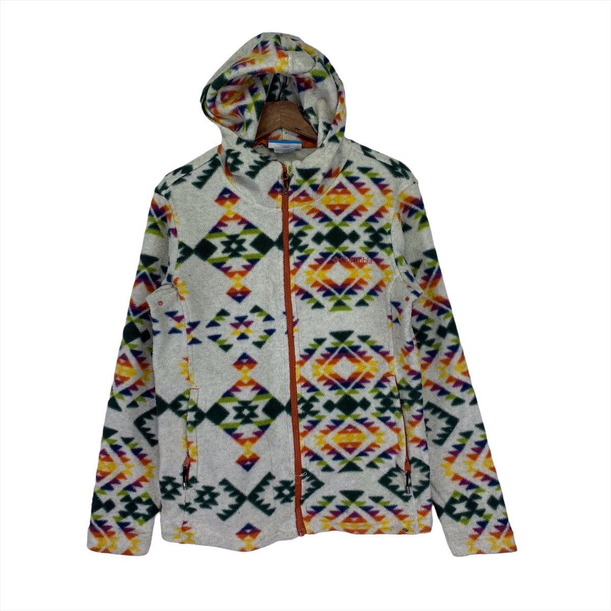 Vintage Columbia Bandana navajo Hoodie Fleece Jacket