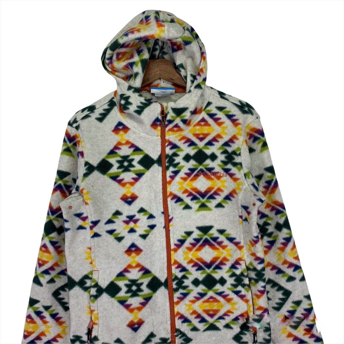 Vintage Columbia Bandana navajo Hoodie Fleece Jacket