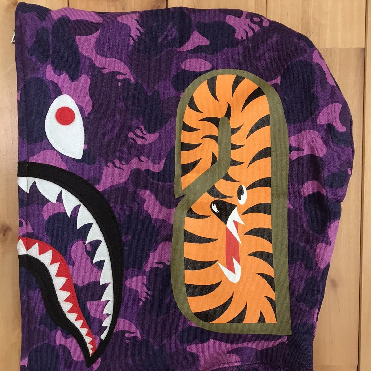 Bape Mook Limited Fire Camo Shark full zip Hoodie Purple camo Size US M / EU 48-50 / 2 - 4 Thumbnail
