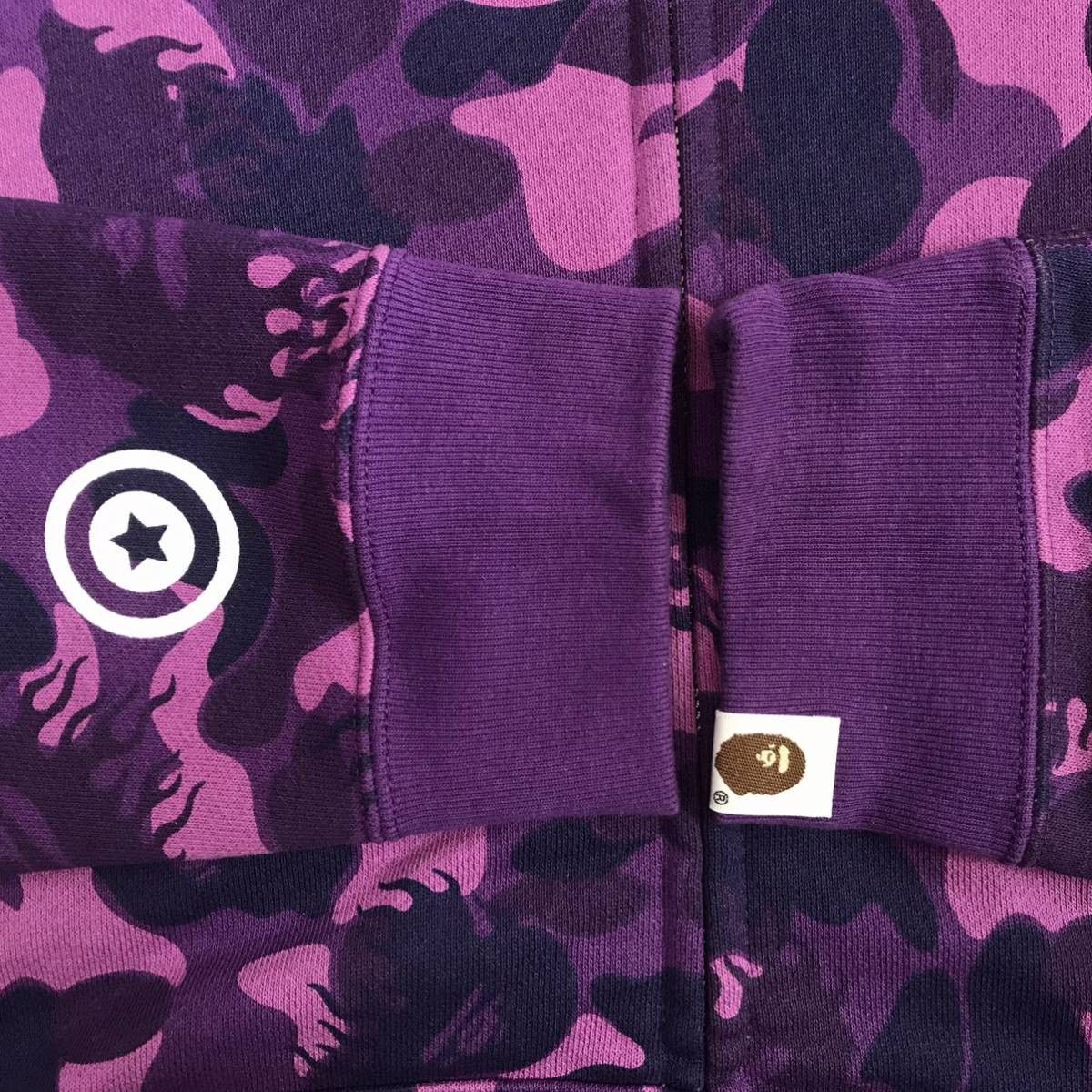 Bape Mook Limited Fire Camo Shark full zip Hoodie Purple camo Size US M / EU 48-50 / 2 - 6 Thumbnail