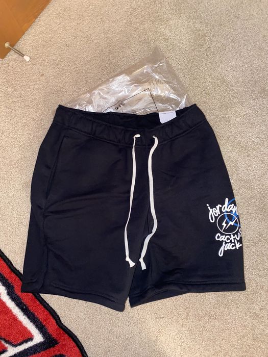 Travis Scott Travis Scott x Jordan x Fragment Shorts Black Large