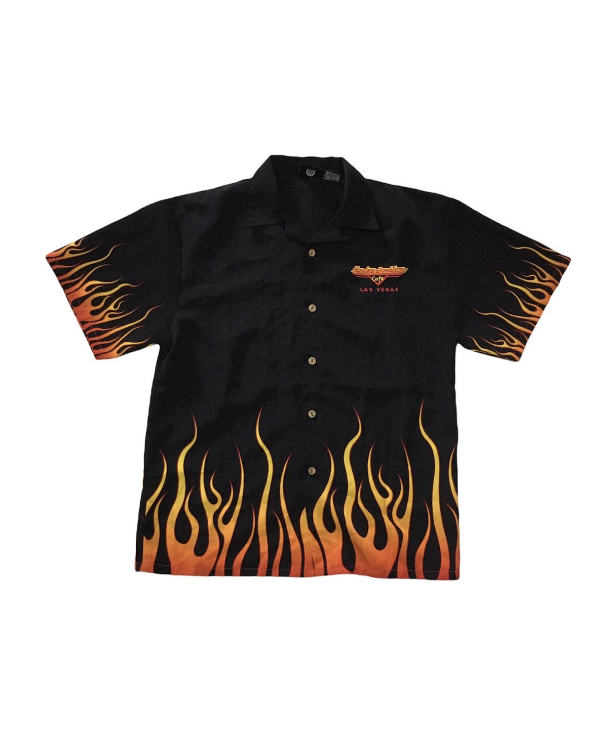 Harley Davidson × Vintage Vintage Harley Davidson Flame shirt button up Size US M / EU 48-50 / 2 - 1 Thumbnail