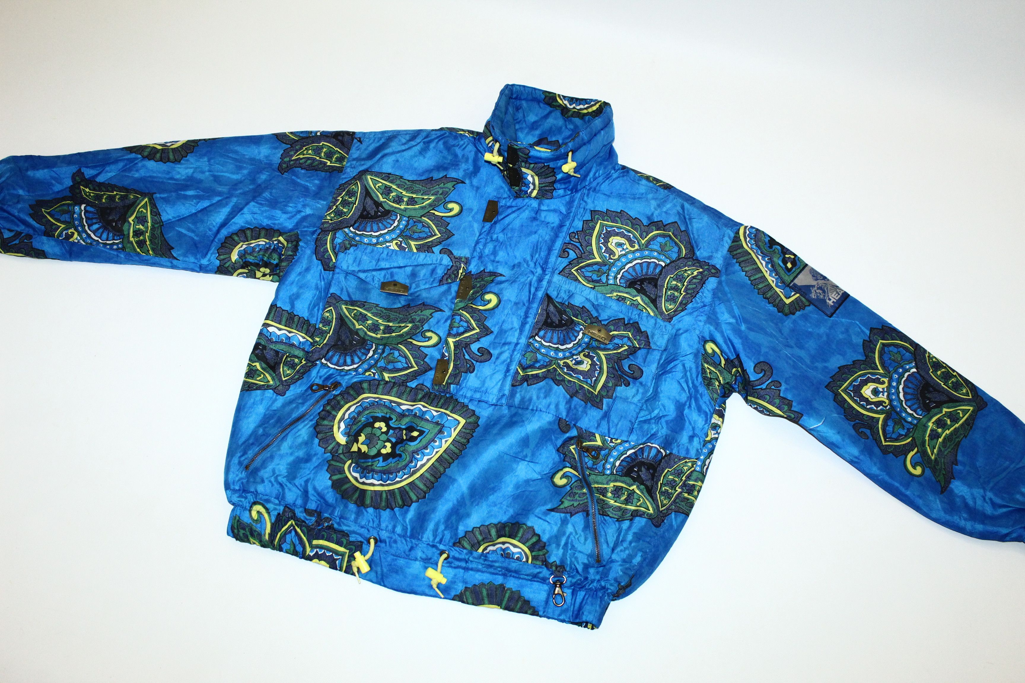 Ellesse VTG 💥 HEAD USA Acid Print Pullover Ski Jacket Size US M / EU 48-50 / 2 - 3 Thumbnail