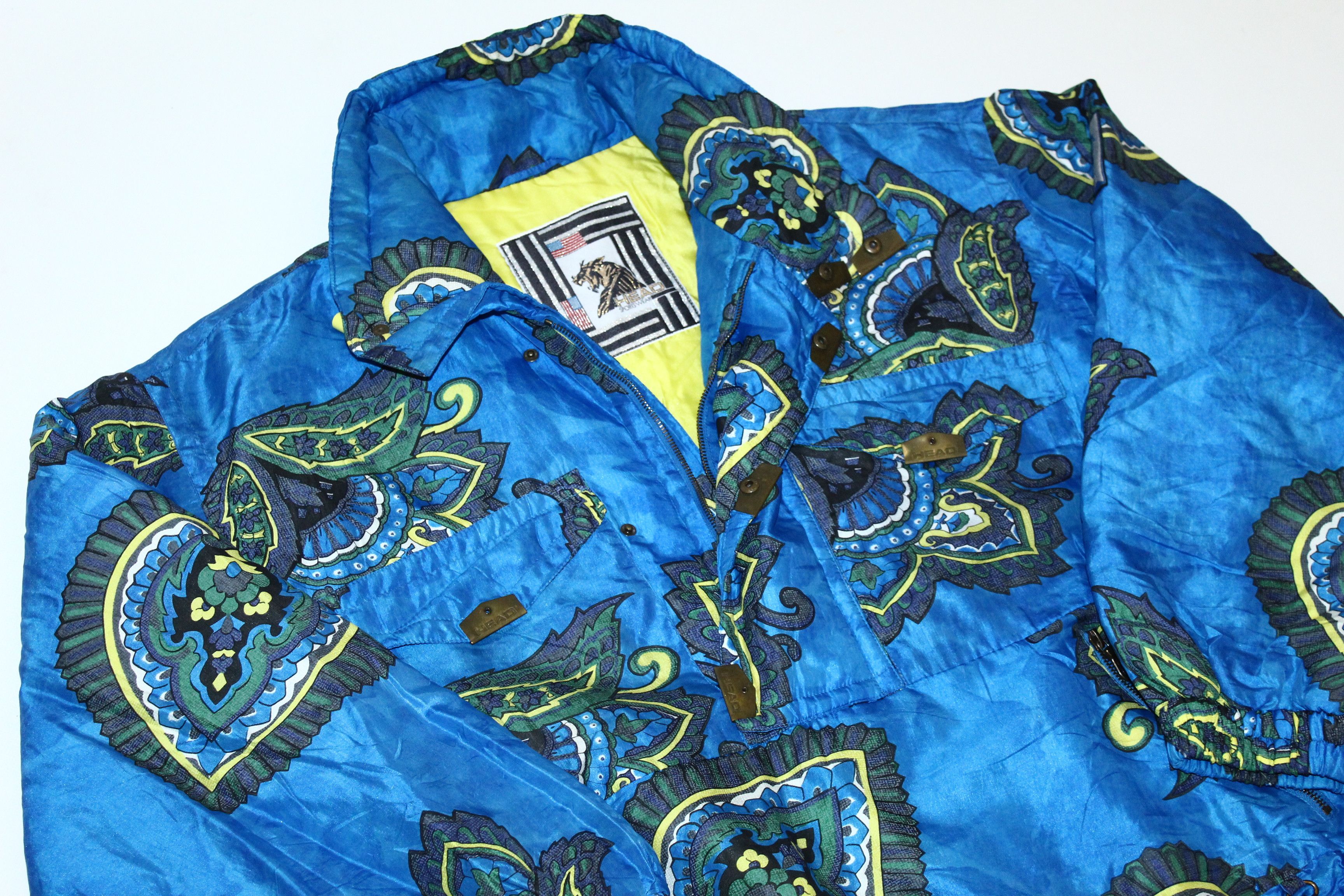 Ellesse VTG 💥 HEAD USA Acid Print Pullover Ski Jacket Size US M / EU 48-50 / 2 - 4 Thumbnail