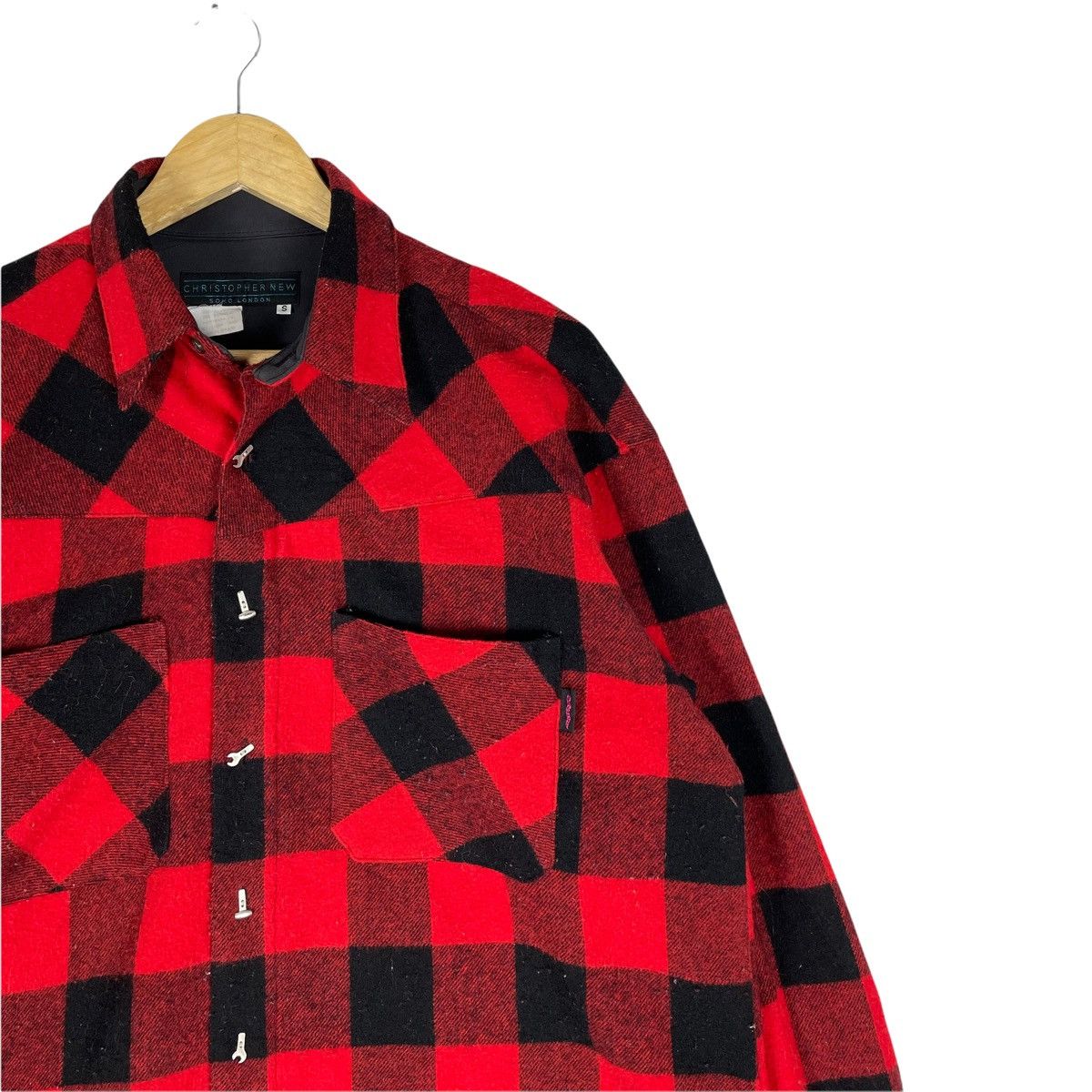 Vintage ⚡️80s CHRISTOPHER NEW London Flannel Button Shirt Size US S / EU 44-46 / 1 - 5 Thumbnail