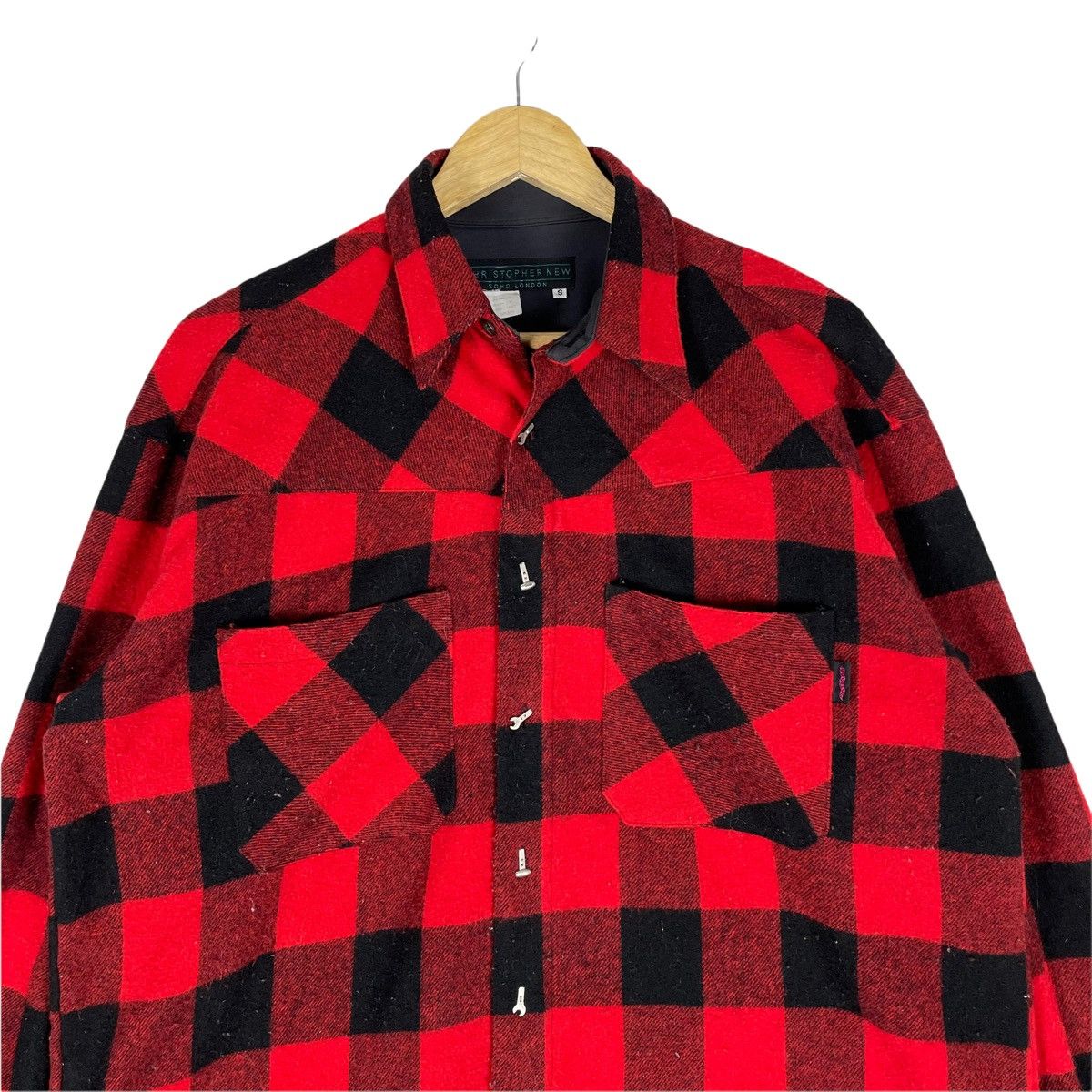 Vintage ⚡️80s CHRISTOPHER NEW London Flannel Button Shirt Size US S / EU 44-46 / 1 - 4 Thumbnail