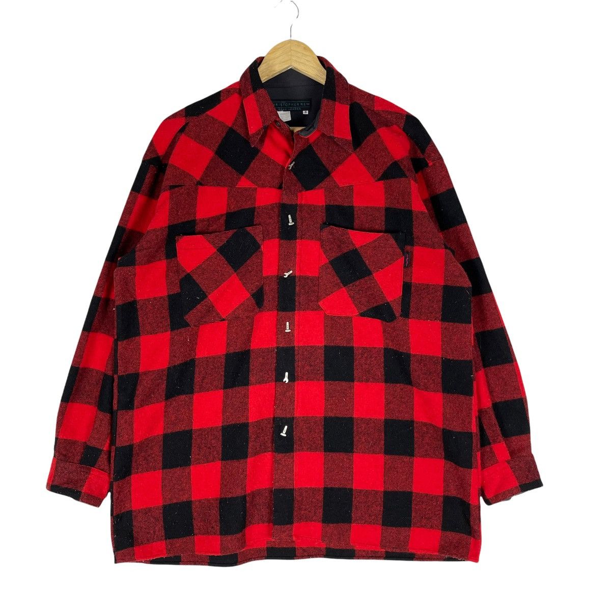 Vintage ⚡️80s CHRISTOPHER NEW London Flannel Button Shirt Size US S / EU 44-46 / 1 - 2 Thumbnail