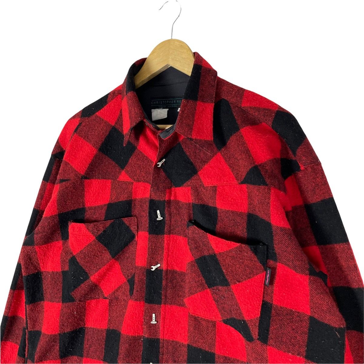 Vintage ⚡️80s CHRISTOPHER NEW London Flannel Button Shirt Size US S / EU 44-46 / 1 - 6 Thumbnail