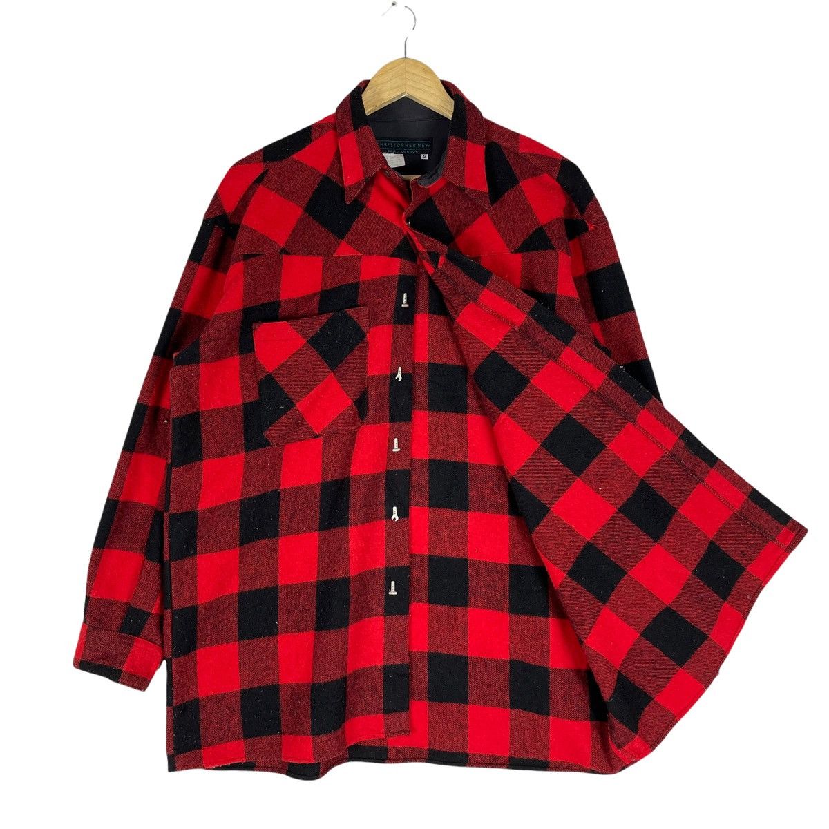 Vintage ⚡️80s CHRISTOPHER NEW London Flannel Button Shirt Size US S / EU 44-46 / 1 - 3 Thumbnail