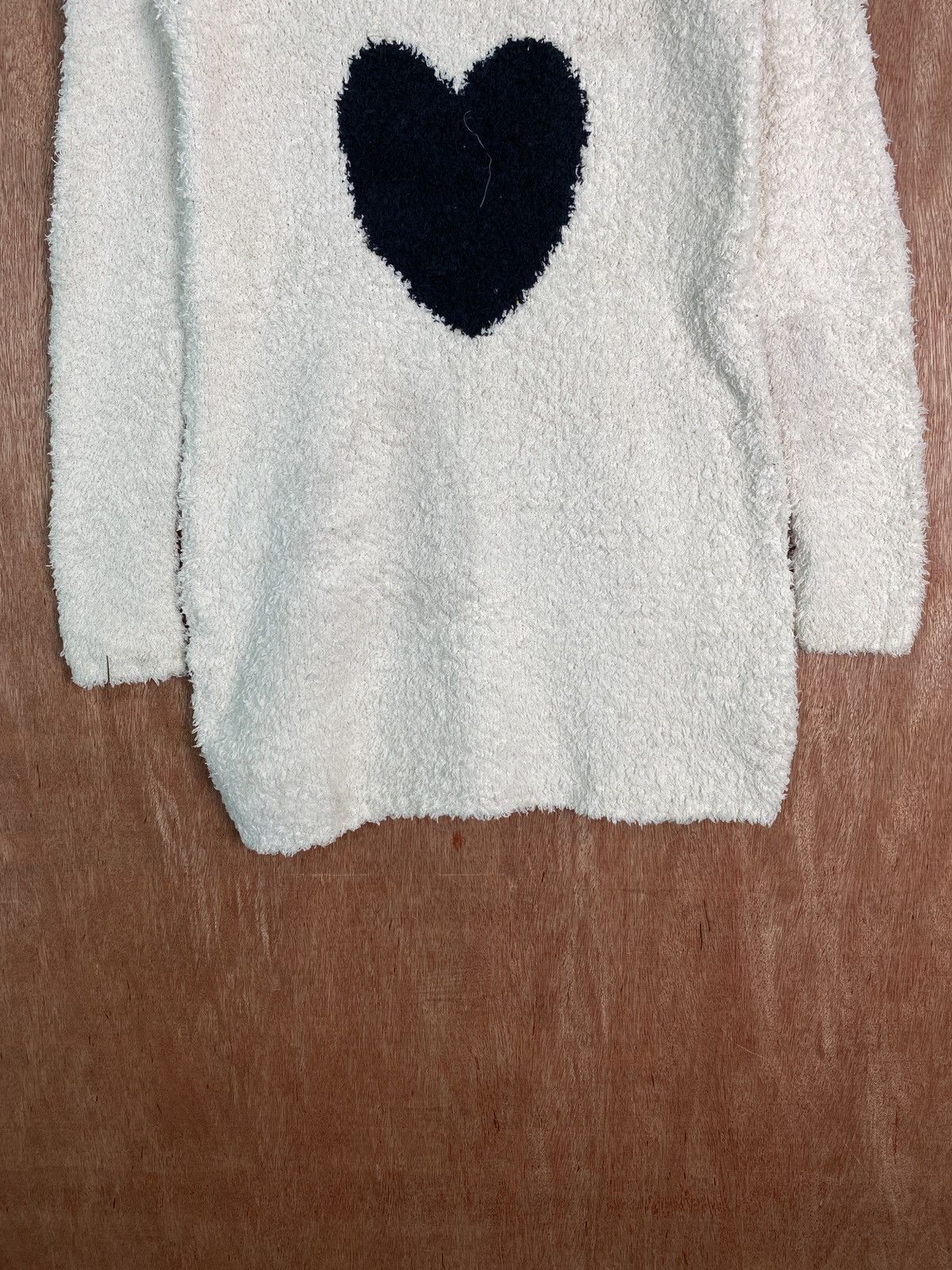 Homespun Knitwear × Japanese Brand DLS Miia White shag Shaggy Fur Mohair Knitwear #BB578 Size M / US 6-8 / IT 42-44 - 3 Thumbnail