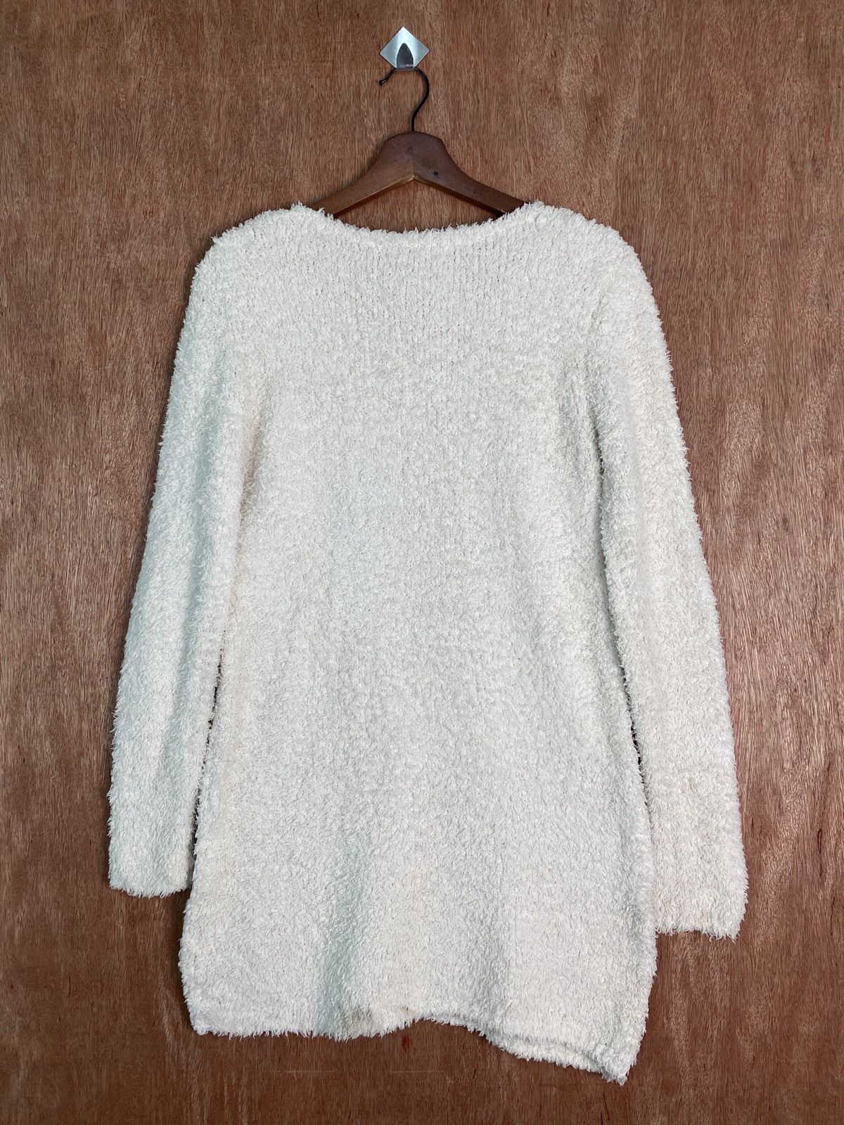 Homespun Knitwear × Japanese Brand DLS Miia White shag Shaggy Fur Mohair Knitwear #BB578 Size M / US 6-8 / IT 42-44 - 5 Thumbnail