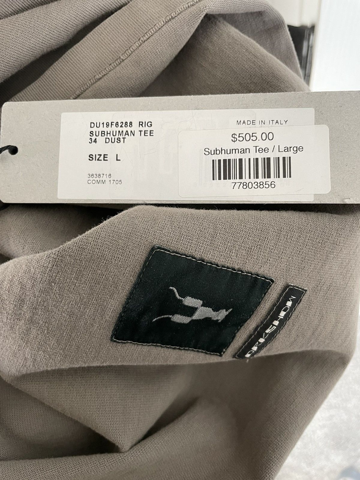 Rick Owens Subhuman Tee Size US L / EU 52-54 / 3 - 4 Thumbnail