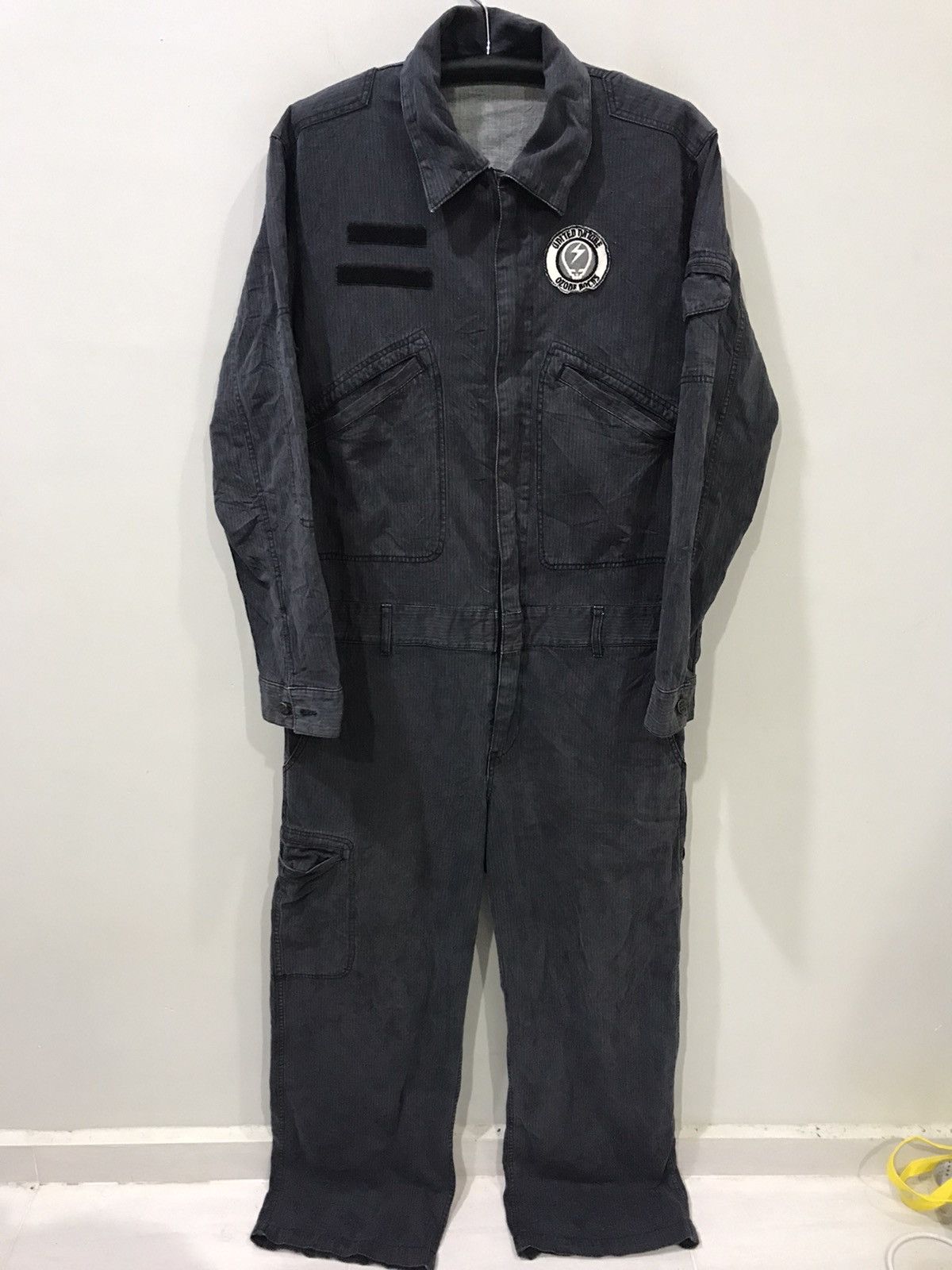 60s-70s VTG JC Penney Big Mac Gray Herringbone Twill Coveralls W/ Dopey selling Dwarves