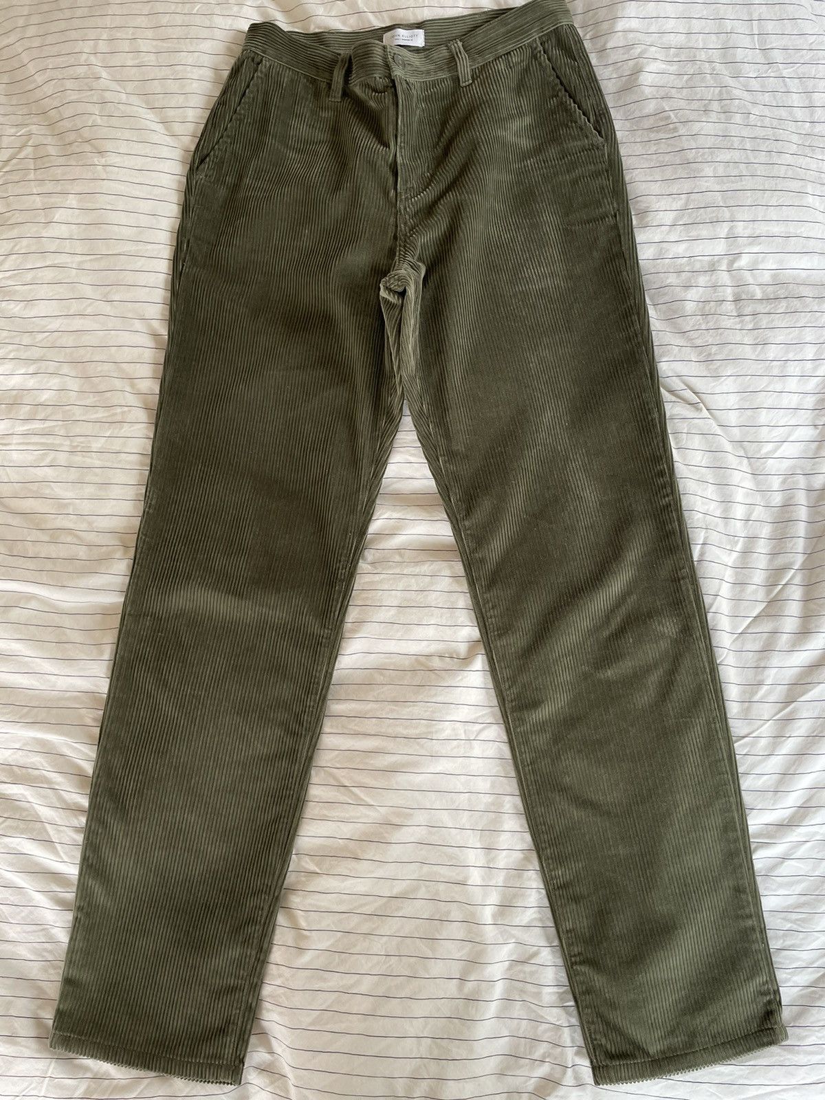 image of John Elliott Trenton Corduroy Trousers Olive Size 2, Men's
