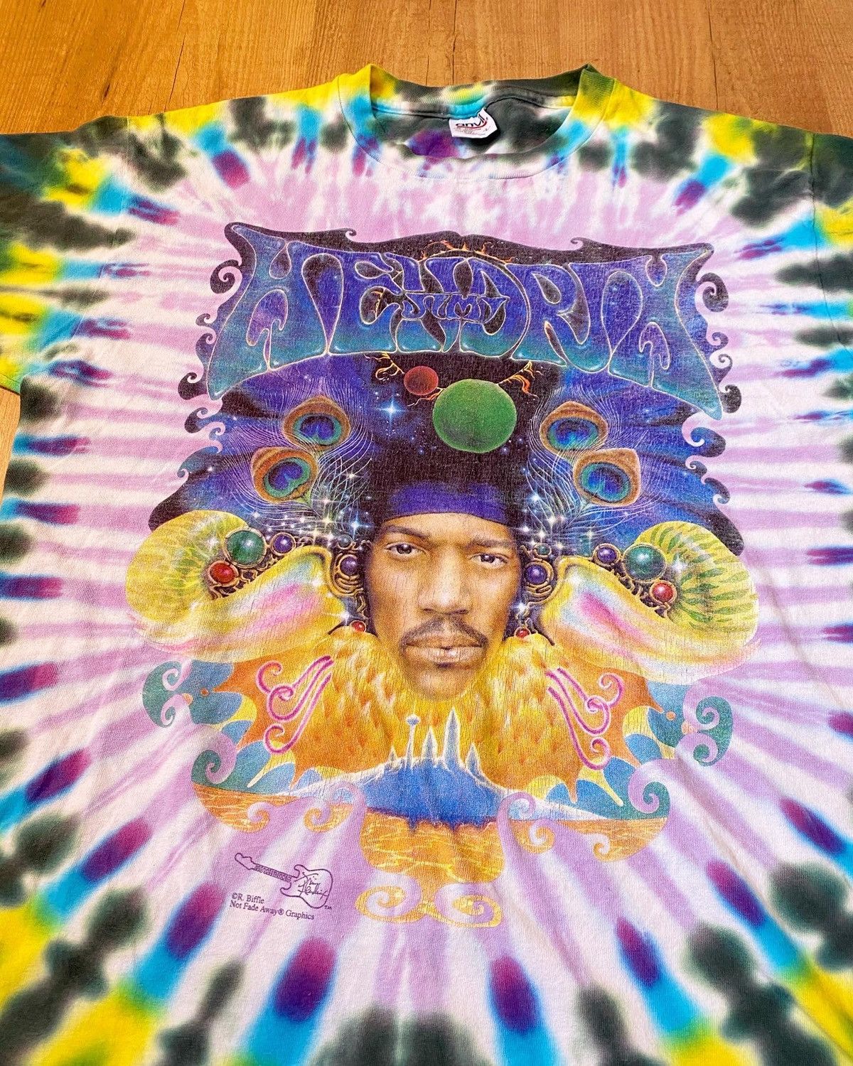 jimi hendrix tie dye tee