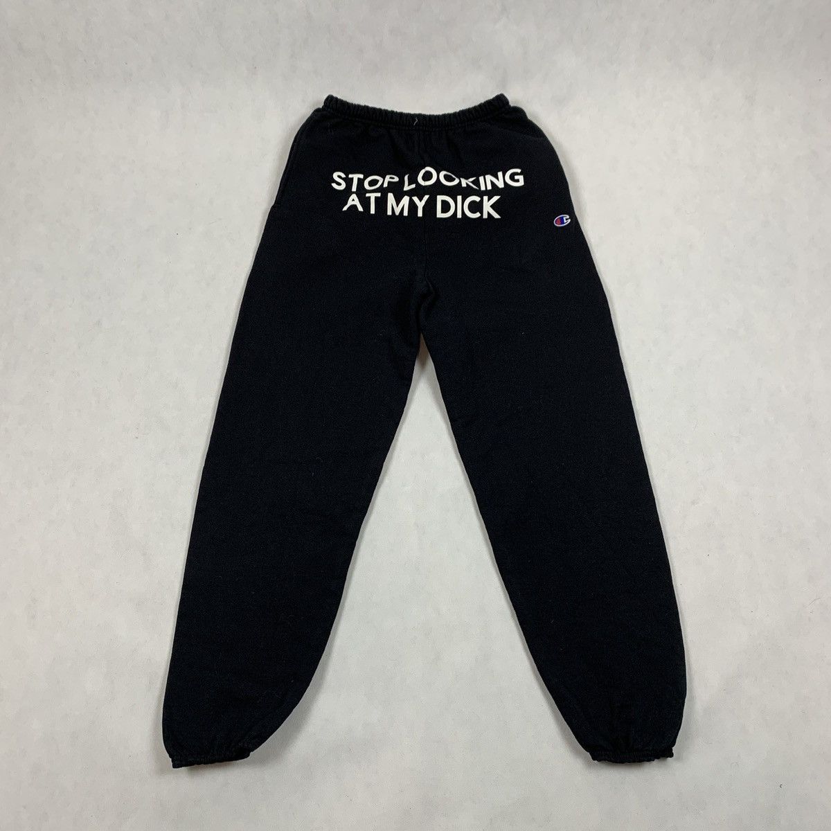 Champion sweatpants instructed stop