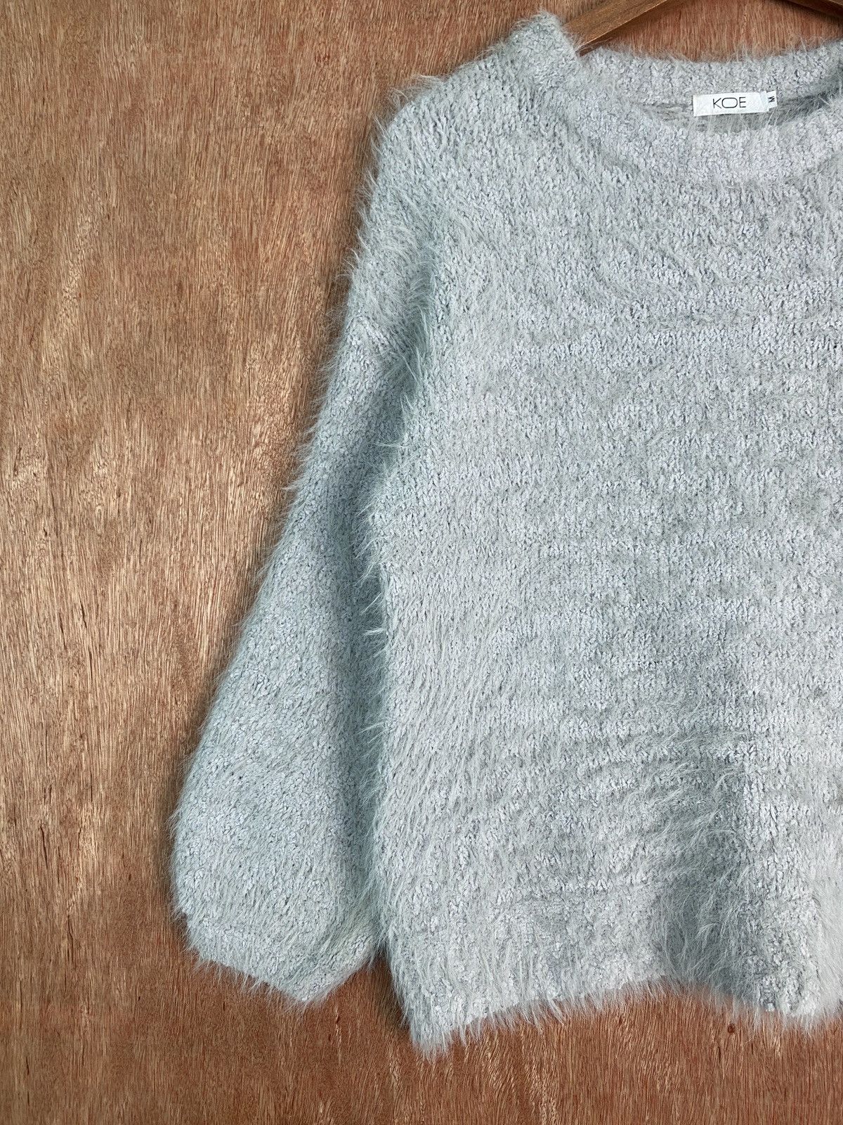 Homespun Knitwear × Japanese Brand DLS Koe Grey Soft Fur Shag Shaggy Mohair Knitwear #BB583 Size US M / EU 48-50 / 2 - 3 Thumbnail
